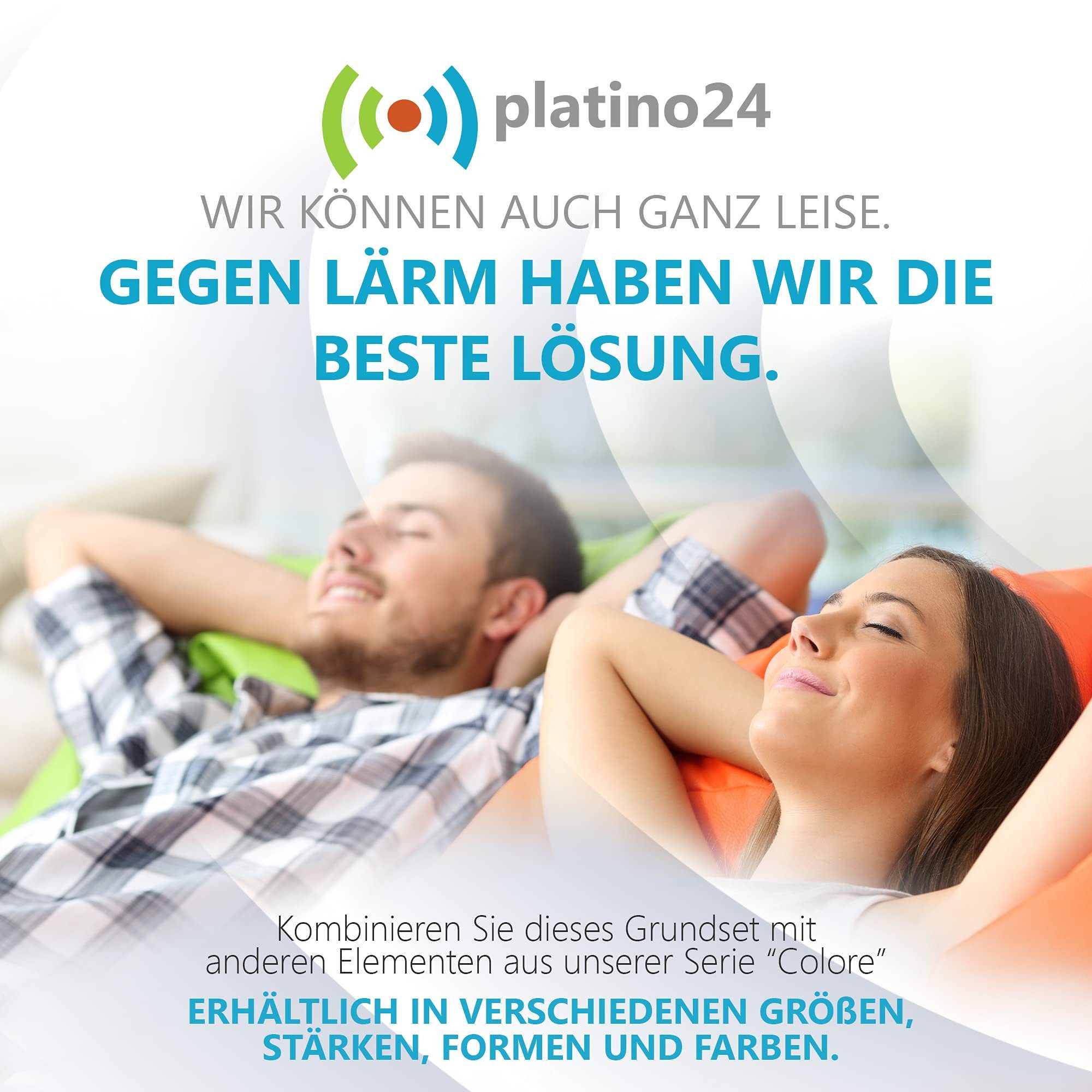 platino24 Akustikplatte Schallabsorber-Set PUZZLE aus Basotect G+ mit Akustikfilz