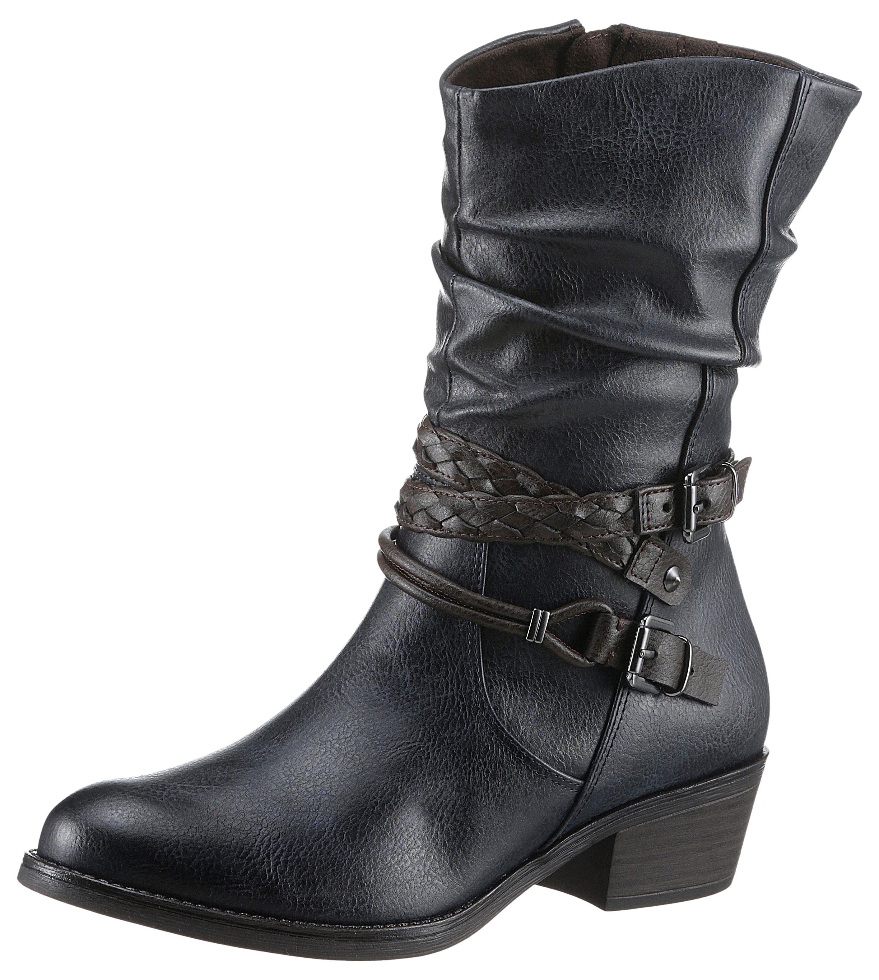 MARCO TOZZI Cowboy Stiefelette, Blockabsatz, Kurzstiefel, günstig online kaufen