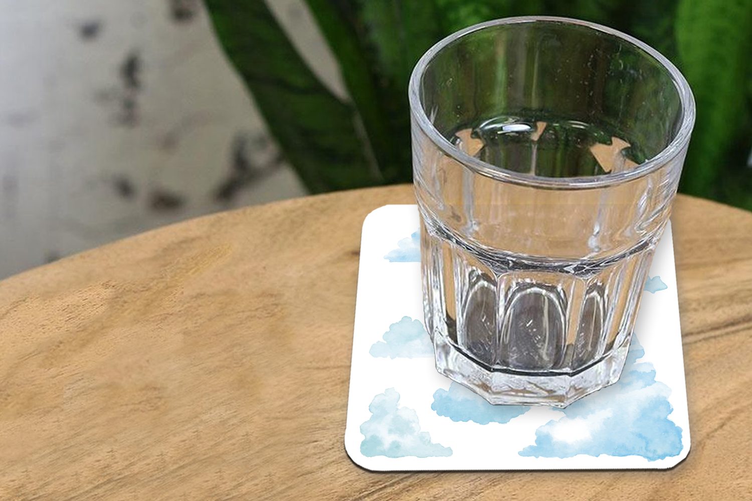Gläser, Untersetzer, Wolken Glasuntersetzer, Tischuntersetzer, MuchoWow Korkuntersetzer, mit Zubehör für Glasuntersetzer Aquarellfarben Tasse 6-tlg., illustriert,