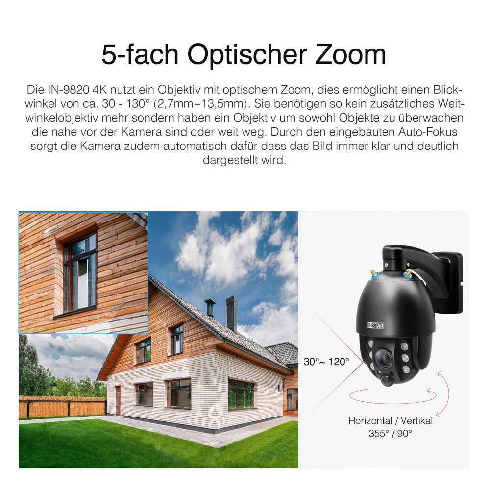 INSTAR Überwachungskamera INSTAR INSTAR IN-9820 4K schwarz 18003 IP Überwachungskamera (INSTAR IN-9820 4K schwarz 18003)