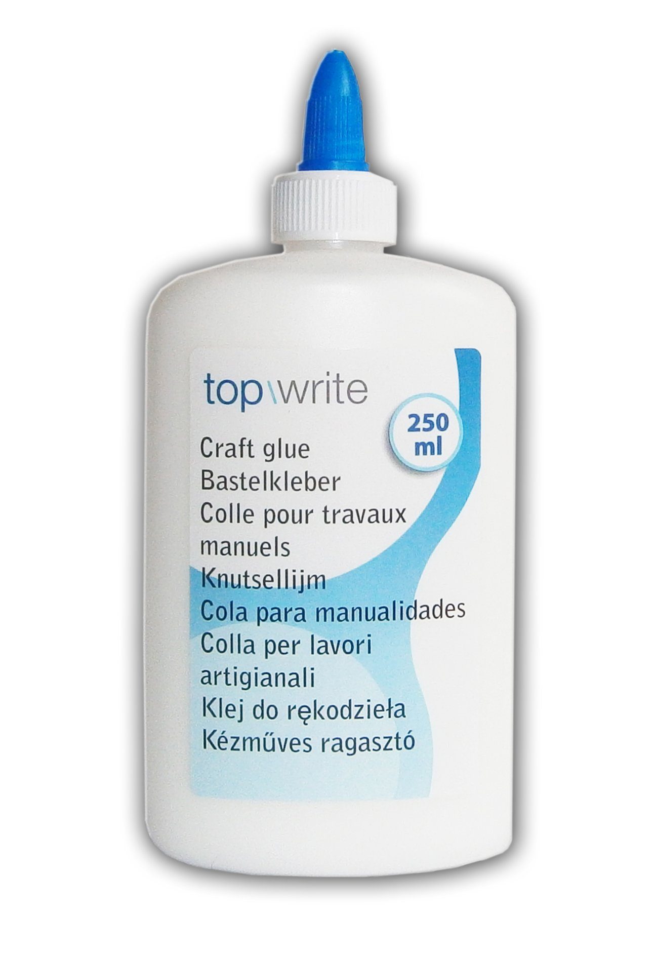 Topwrite Bastelkleber BASTELKLEBER 250ml PVA Weiss Kleber Bastelleim Holzleim 08, Klebstoff Leim Bastel