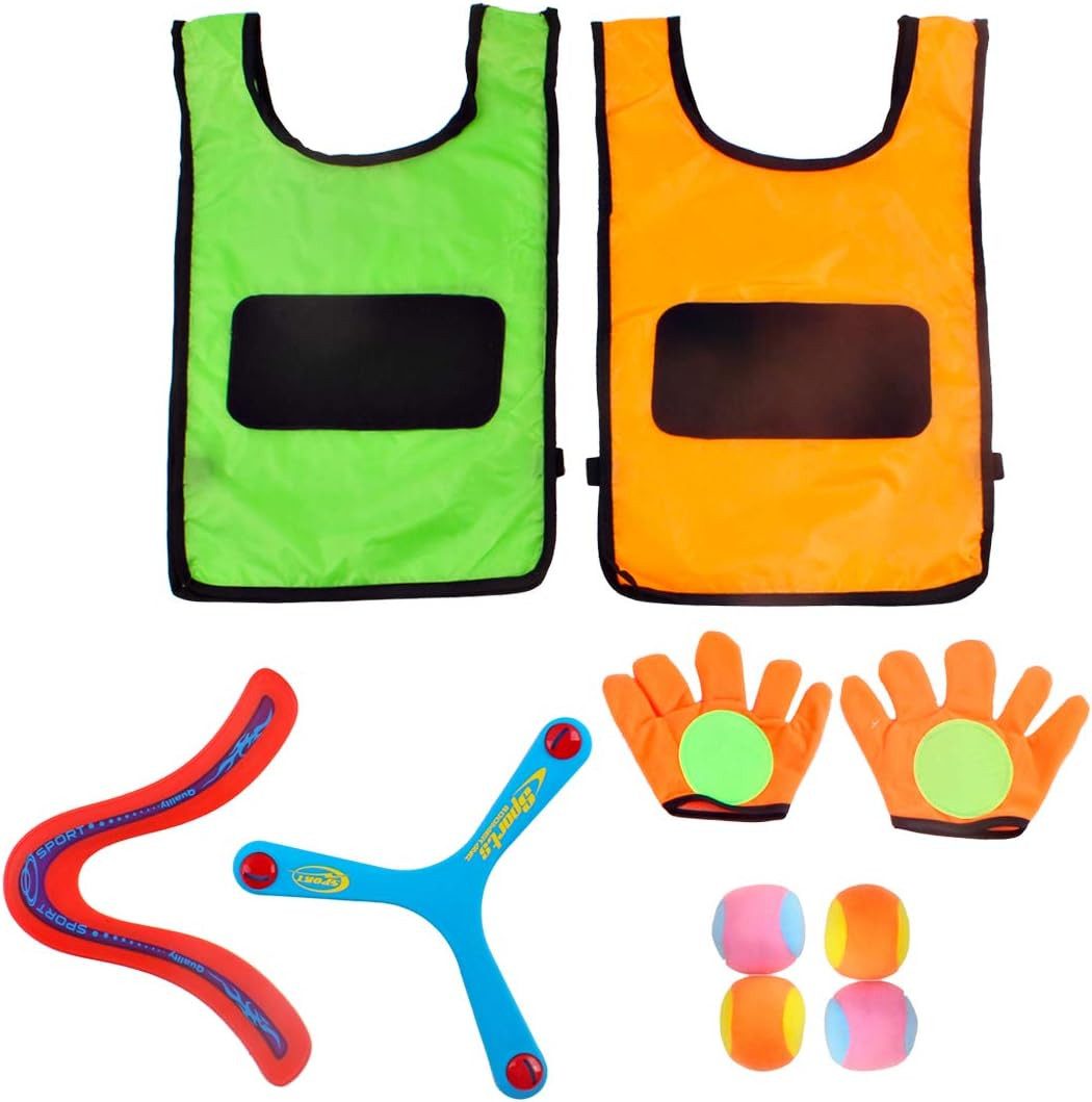 COFI 1453 Wurfscheibe 2er-Pack Selbstklebende Handschuhe, Zielweste und Wurfbälle (2-St)