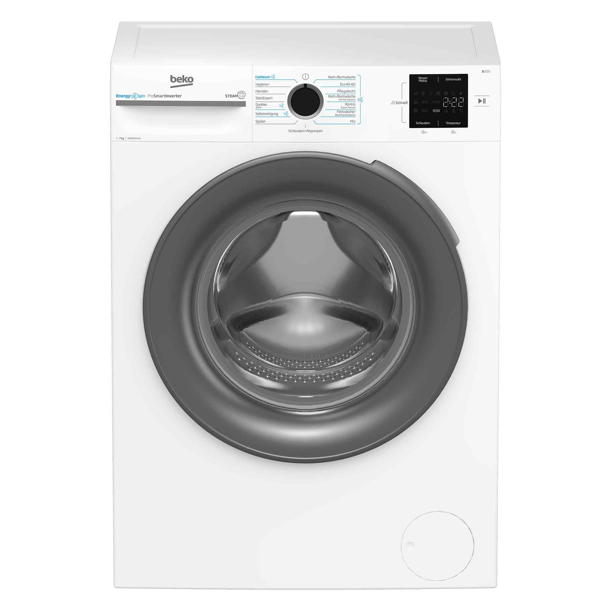 BEKO Waschmaschine BM3WFU4741W1, 7 kg, 1400 U/min, EnergySpin- bis zu 35% sparsamer