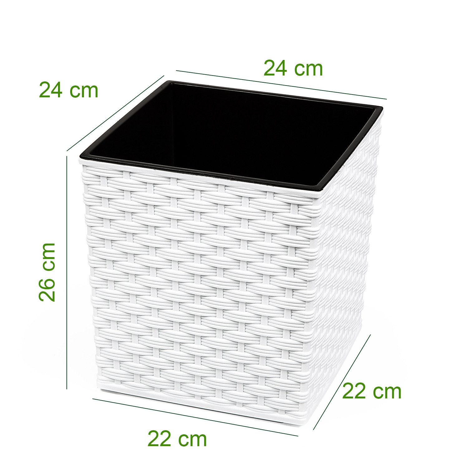 KAGM Pflanzkübel Blumenkübel square in Rattanoptik, günstig online kaufen