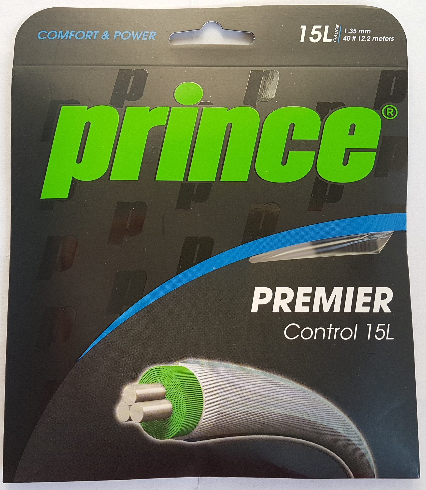 Tennissaite Premier Control (Touch+Kontrolle) schwarz Tennissaite 12m Set