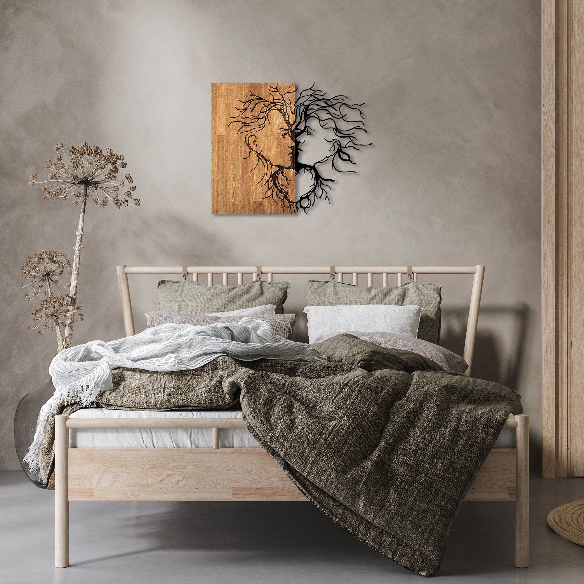 Wanddekoobjekt 50% WOODEN