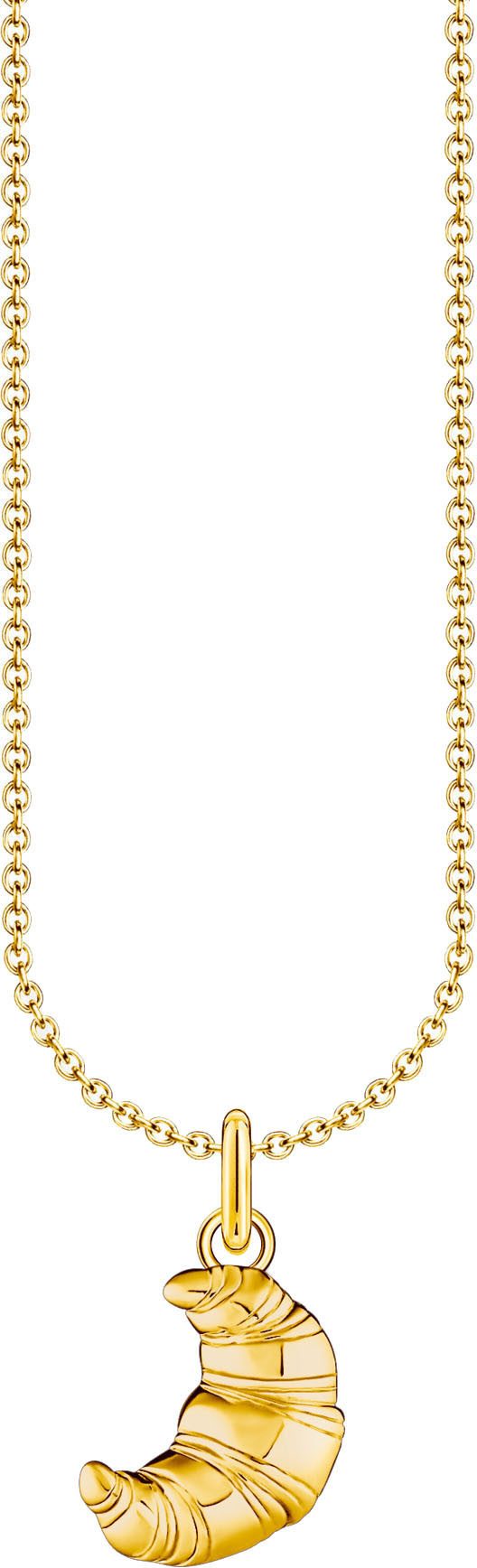 THOMAS SABO Kette mit Anhänger Croissant-Anhänger, KE2229-413-39-L45V