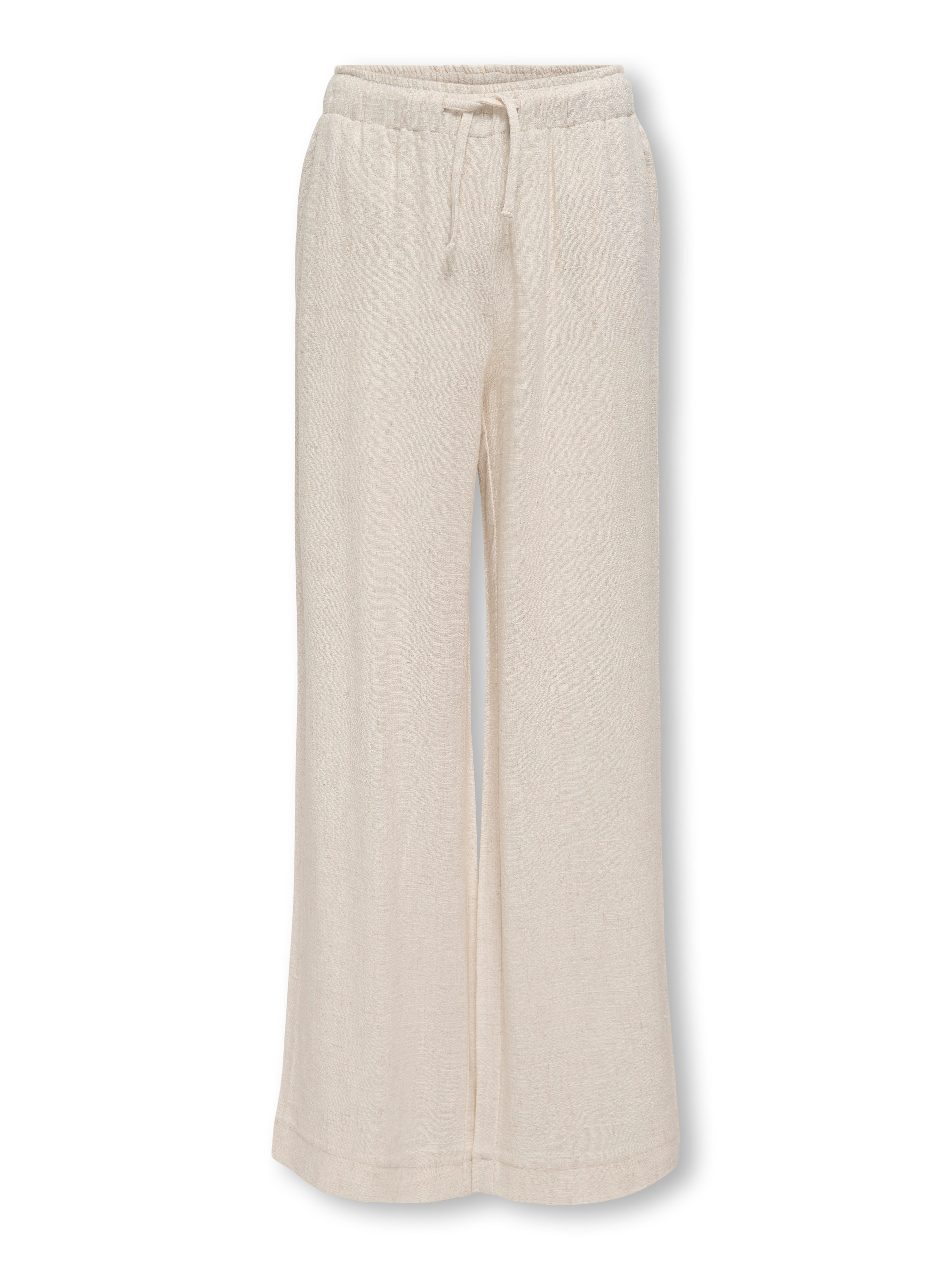 KIDS ONLY Loungehose KOGSIESTA PULL-UP LINEN BLEND PNT NOOS aus Viskosemischung mit Leinen, Relaxed Fit, gerade Beinform