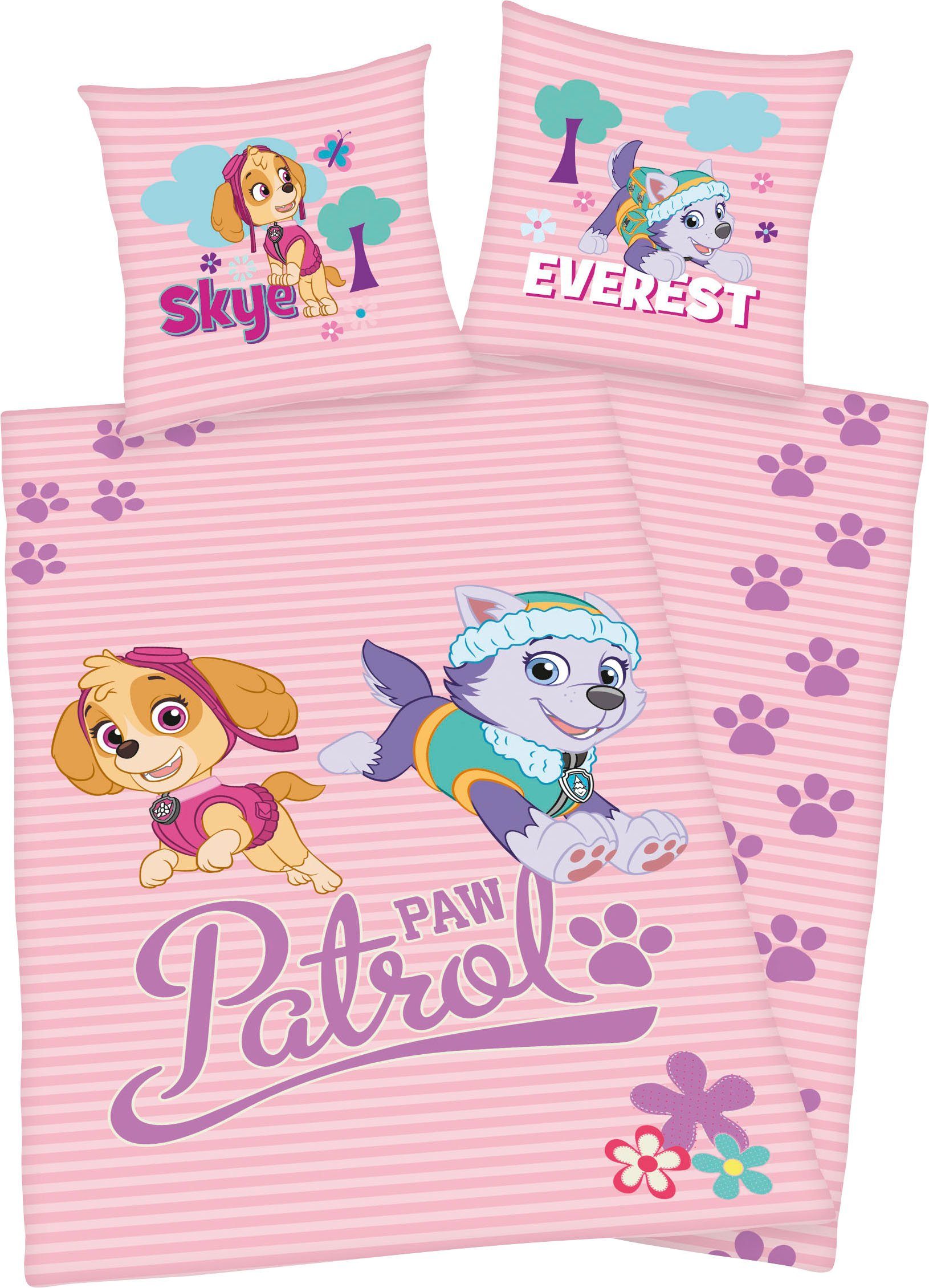 PAW PATROL Kinderbettwäsche Skye und Everest, günstig online kaufen