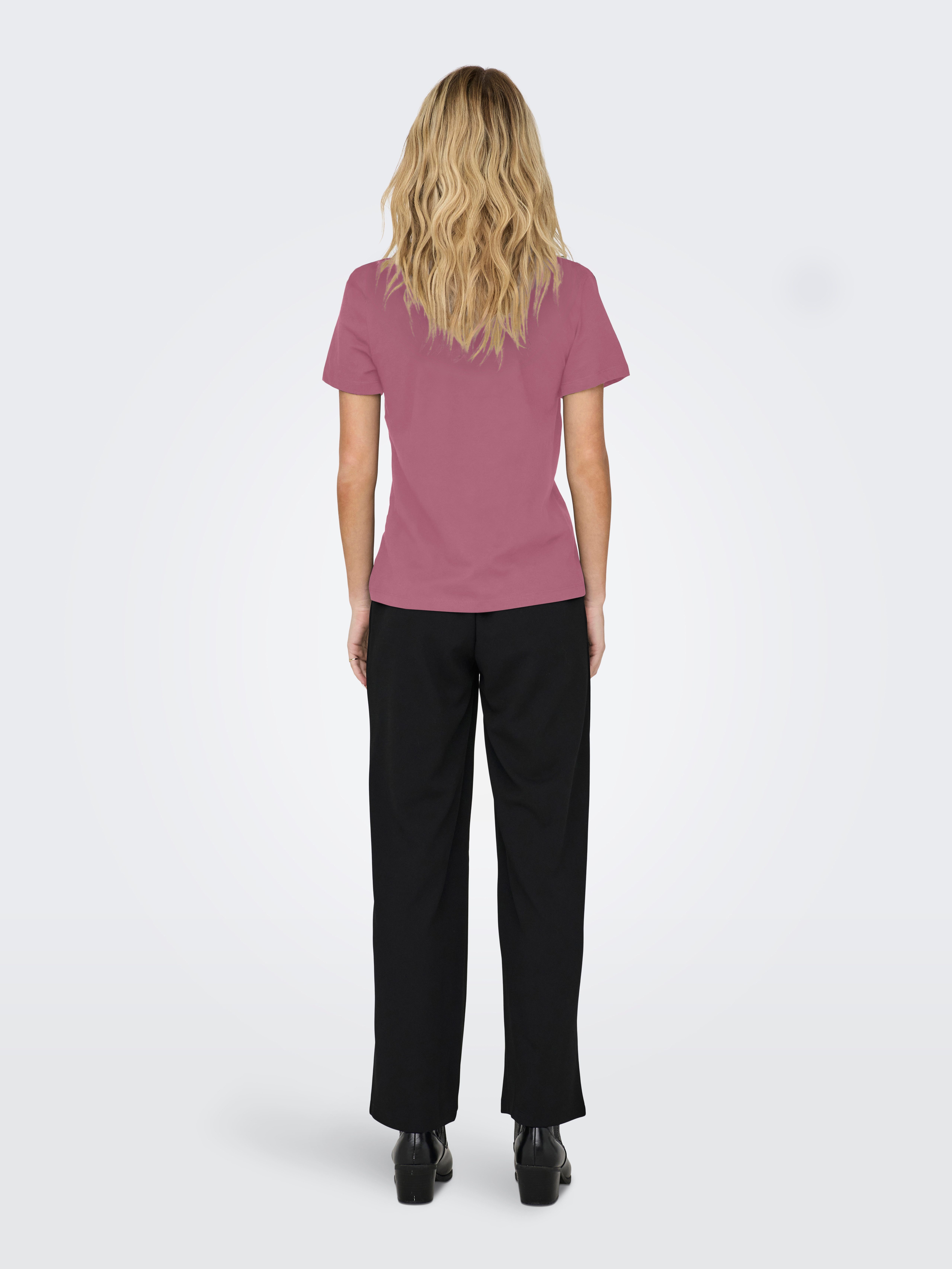 ONLY Kurzarmshirt ONLKITA LIFE REG S/S MIX TOP CS JRS EX. Baumwolle, regular fit