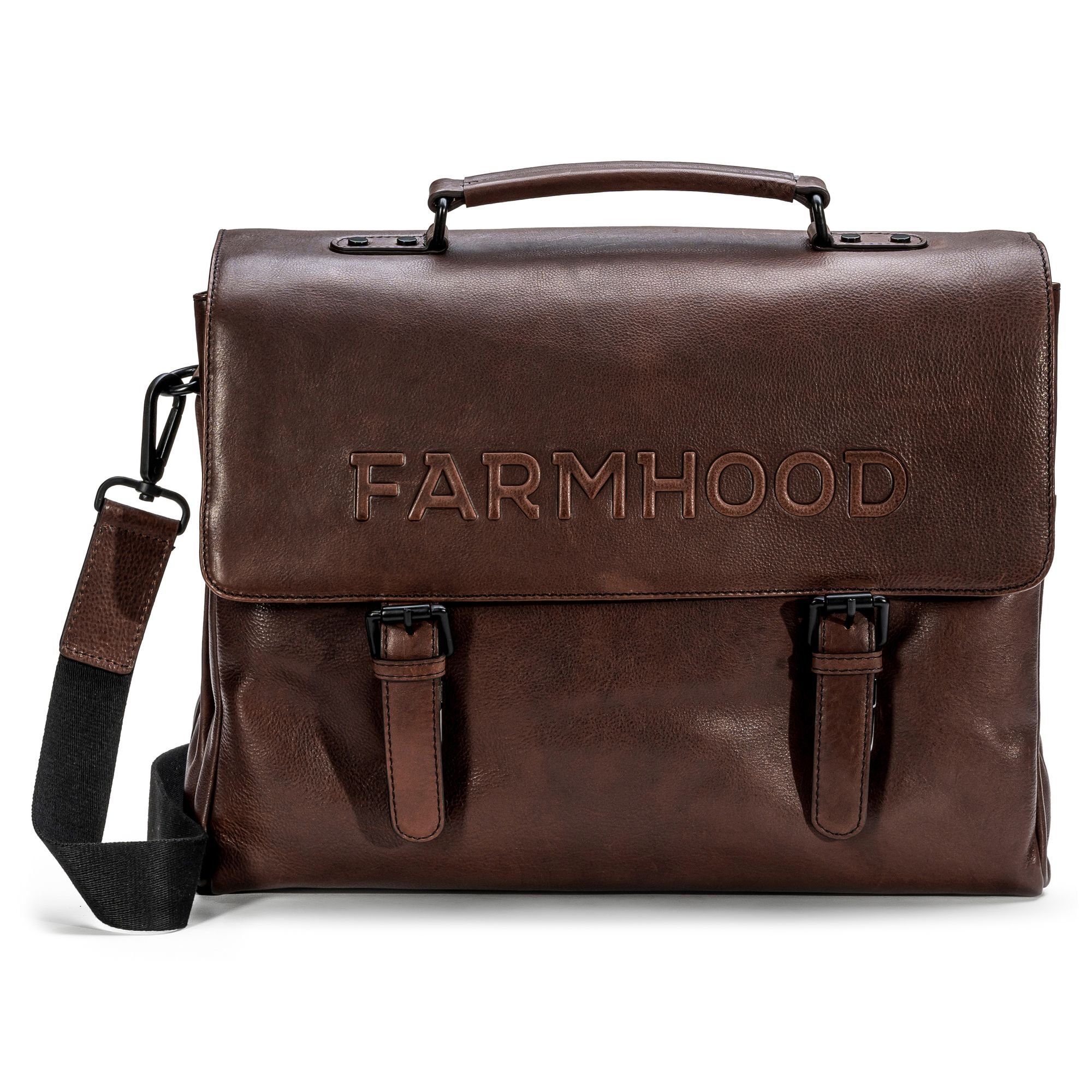 Aktentasche Memphis, dark brown Farmhood Leder