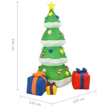 vidaXL Dekolicht Aufblasbarer Weihnachtsbaum Deko LED Innen Außen 240 cm