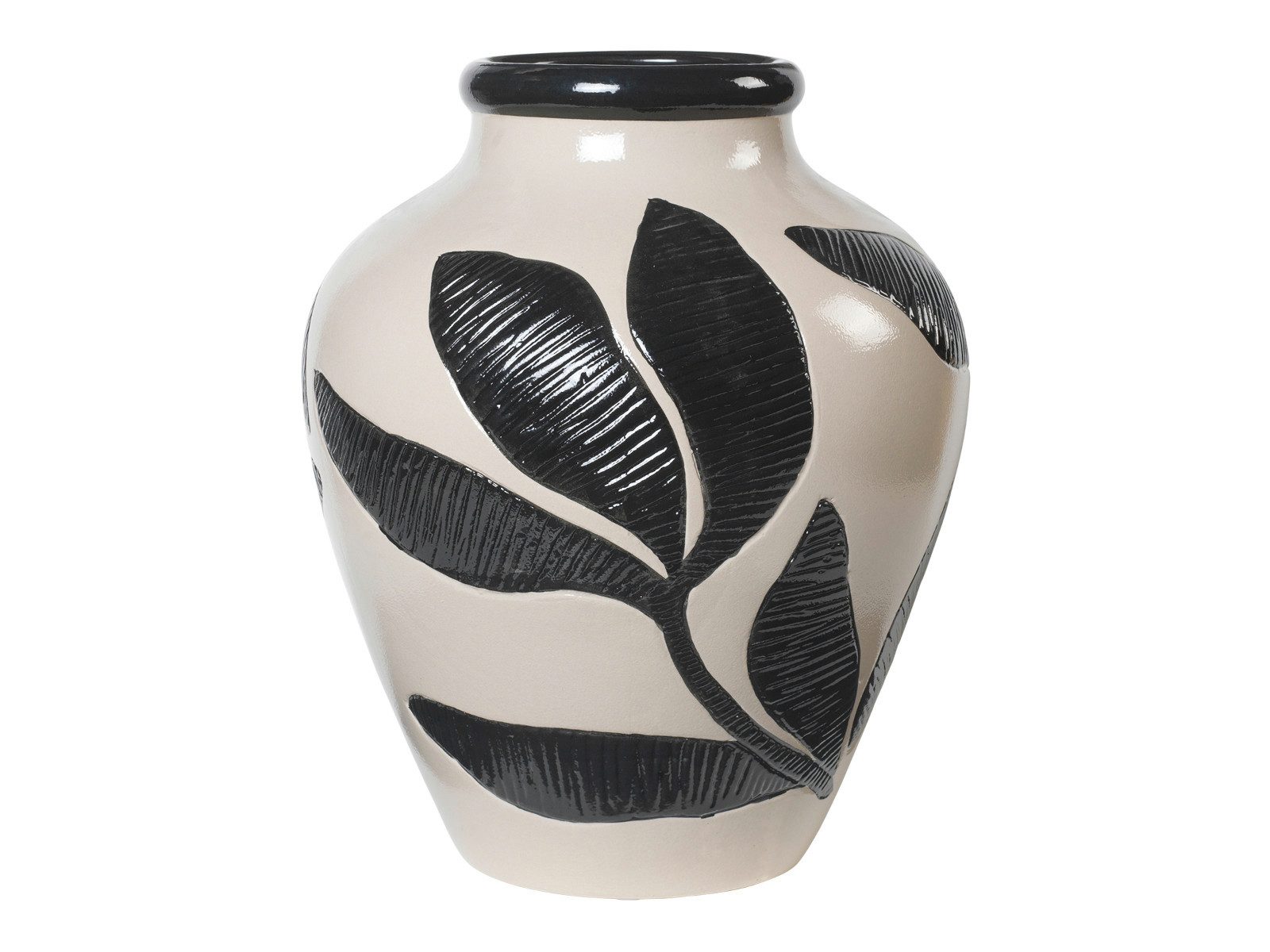 Broste Copenhagen Dekovase Herbert Vase black/rainy day grey 40cm (Vasen)