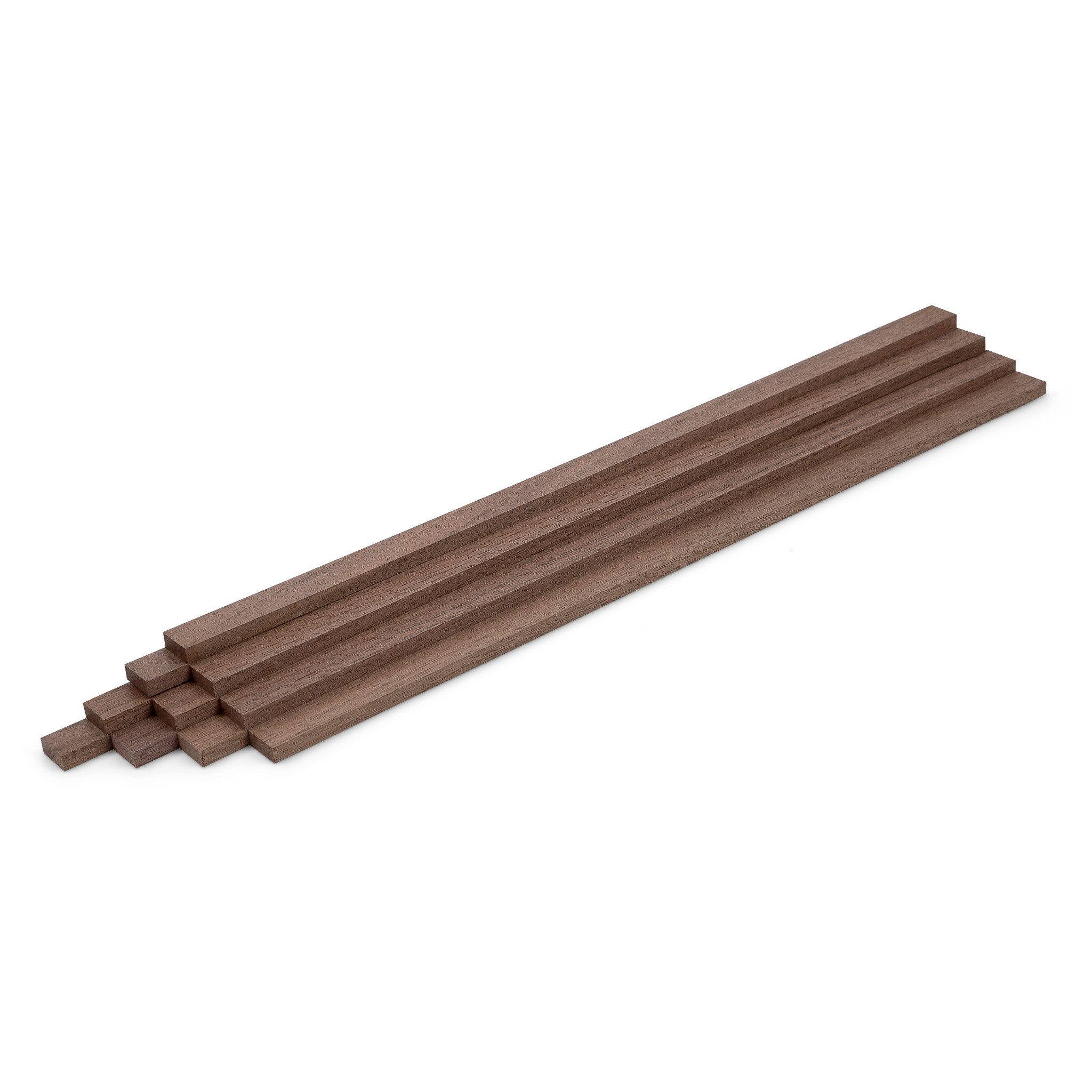 Woodsellers Kantholz 10er-Set Holzleisten - Nussbaum gehobelt - 8 x 20 x 500 mm, (10 Packung 10-tlg), Woodsellers - 10er-Set Holzleiste - Nussbaum gehobelt - 8x20x500 mm