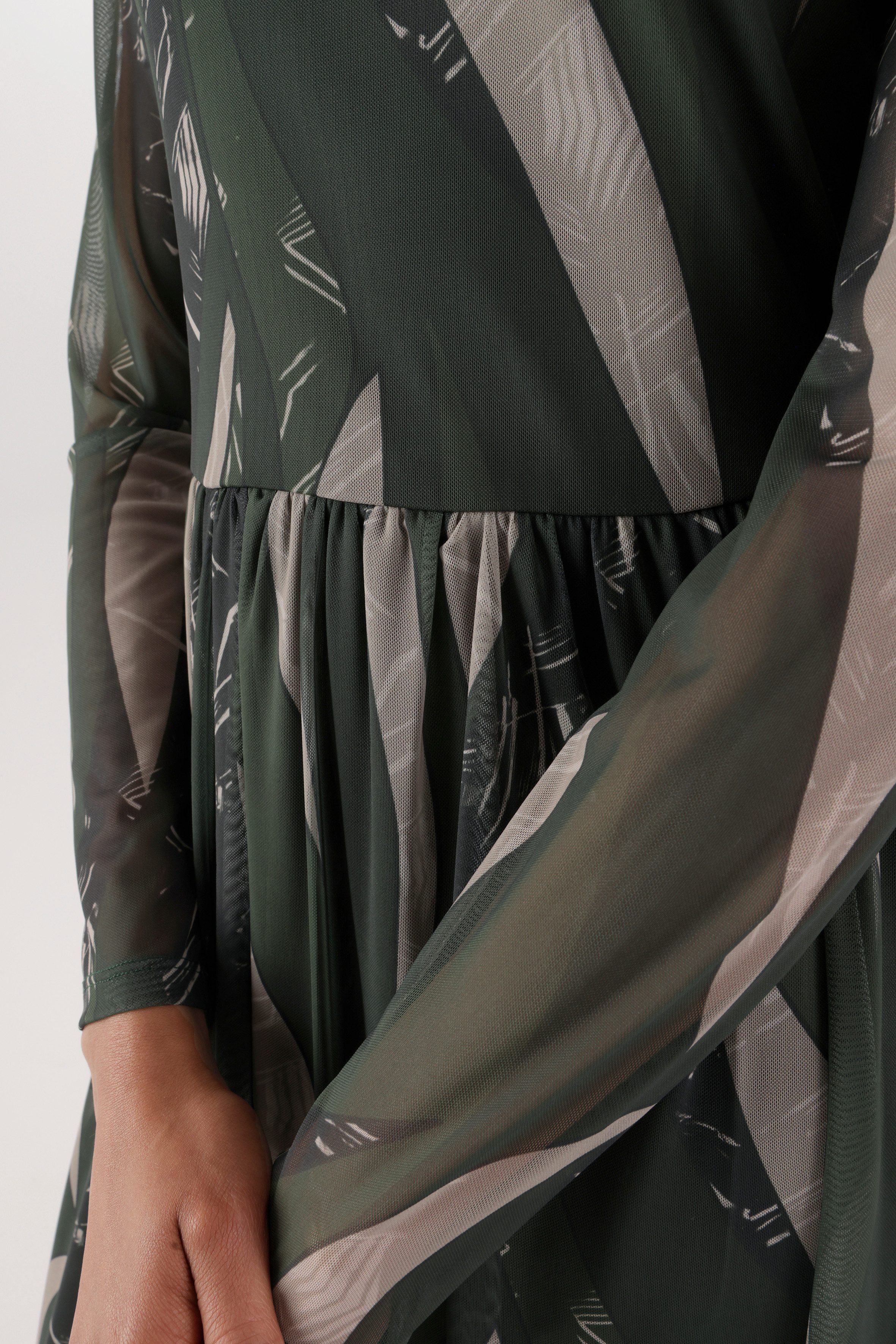 Aniston SELECTED Midikleid in Mesh-Qualität und harmonischer Musterung - NEUE KOLLEKTION