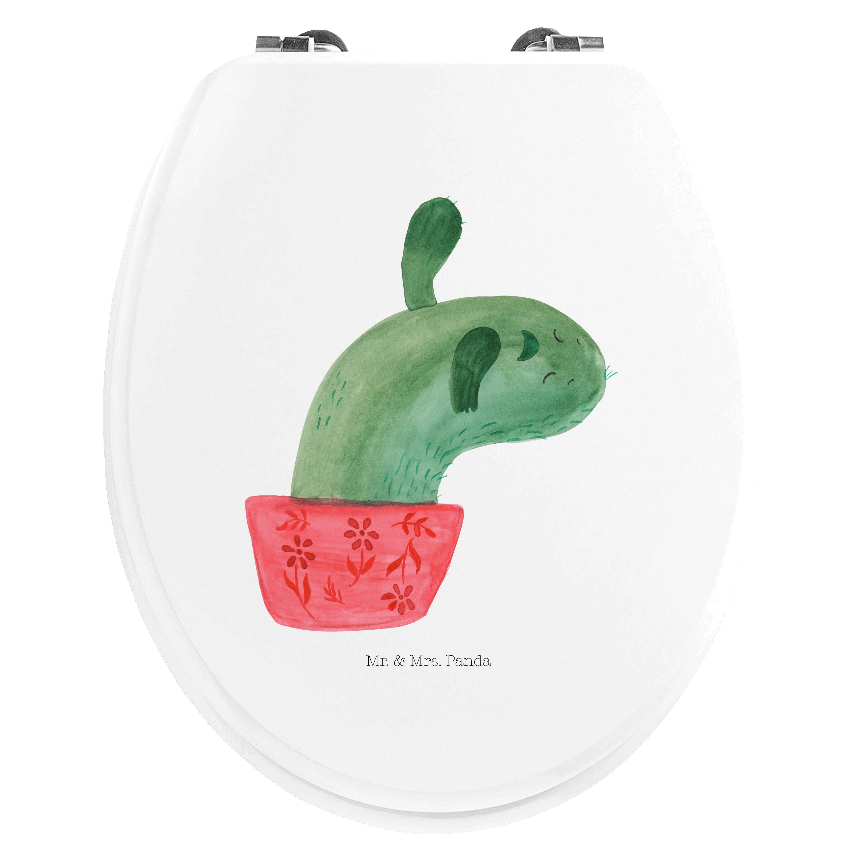 WC-Sitz Kaktus Mama - Weiß - Geschenk, Klodeckel, Toilettendeckel, Büro, Kakt