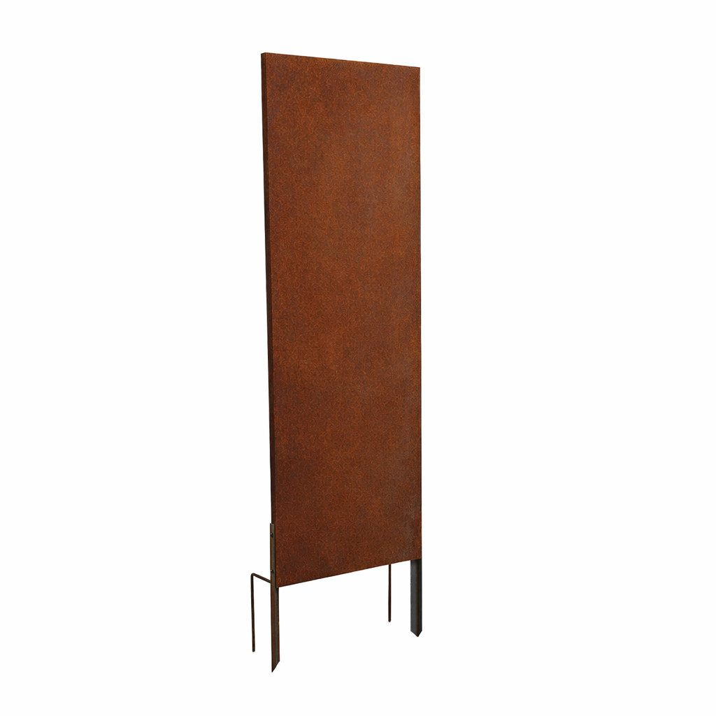 ESTEXO Sichtschutzelement Sichtschutz Rost Metall Gartenzaun 150x50cm Steckfuß Sichtschutzwand – Bild 2 von 5