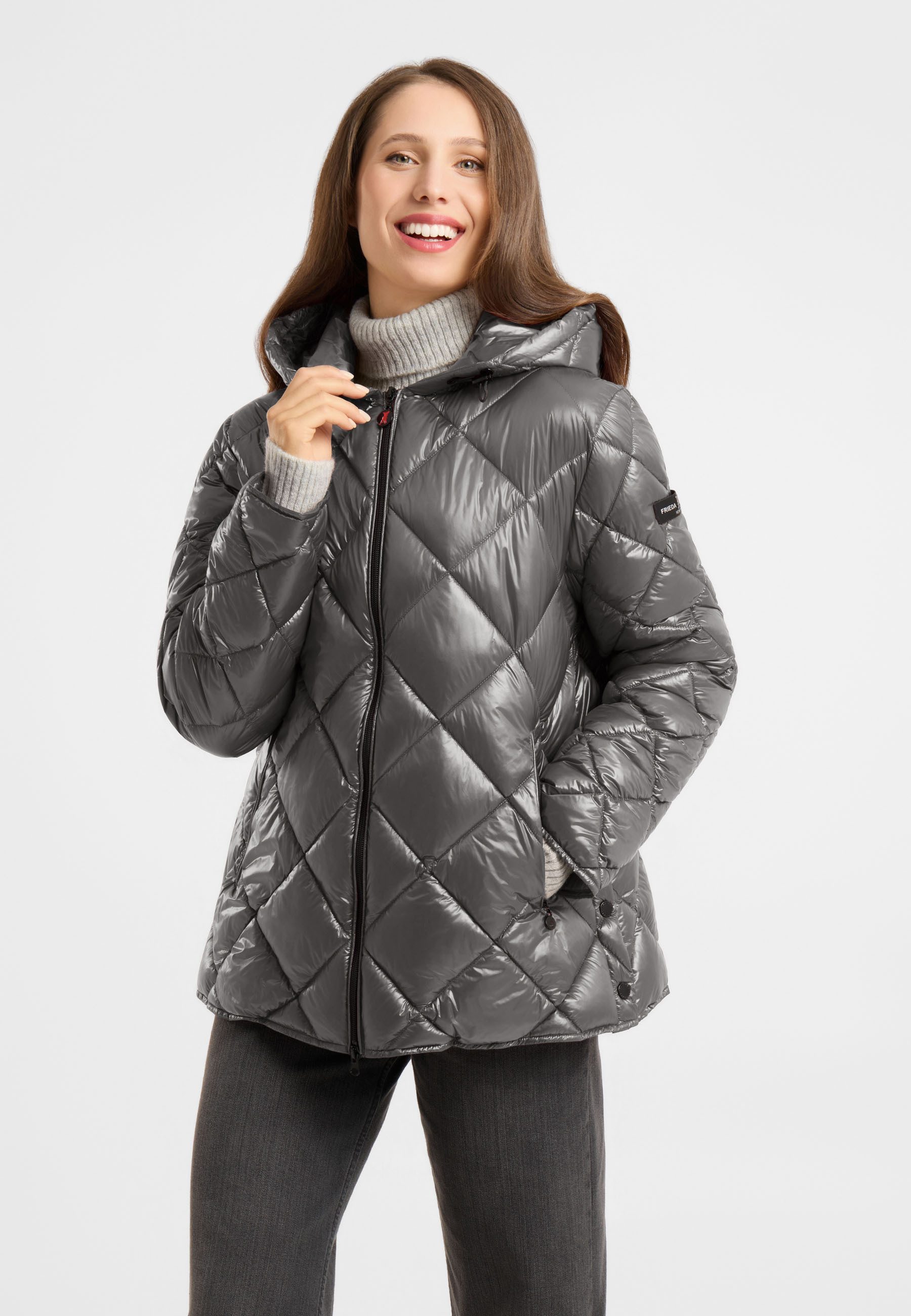 Frieda & Freddies Winterjacke Frieda & Freddies Steppjacke aus Glossy-Nylon
