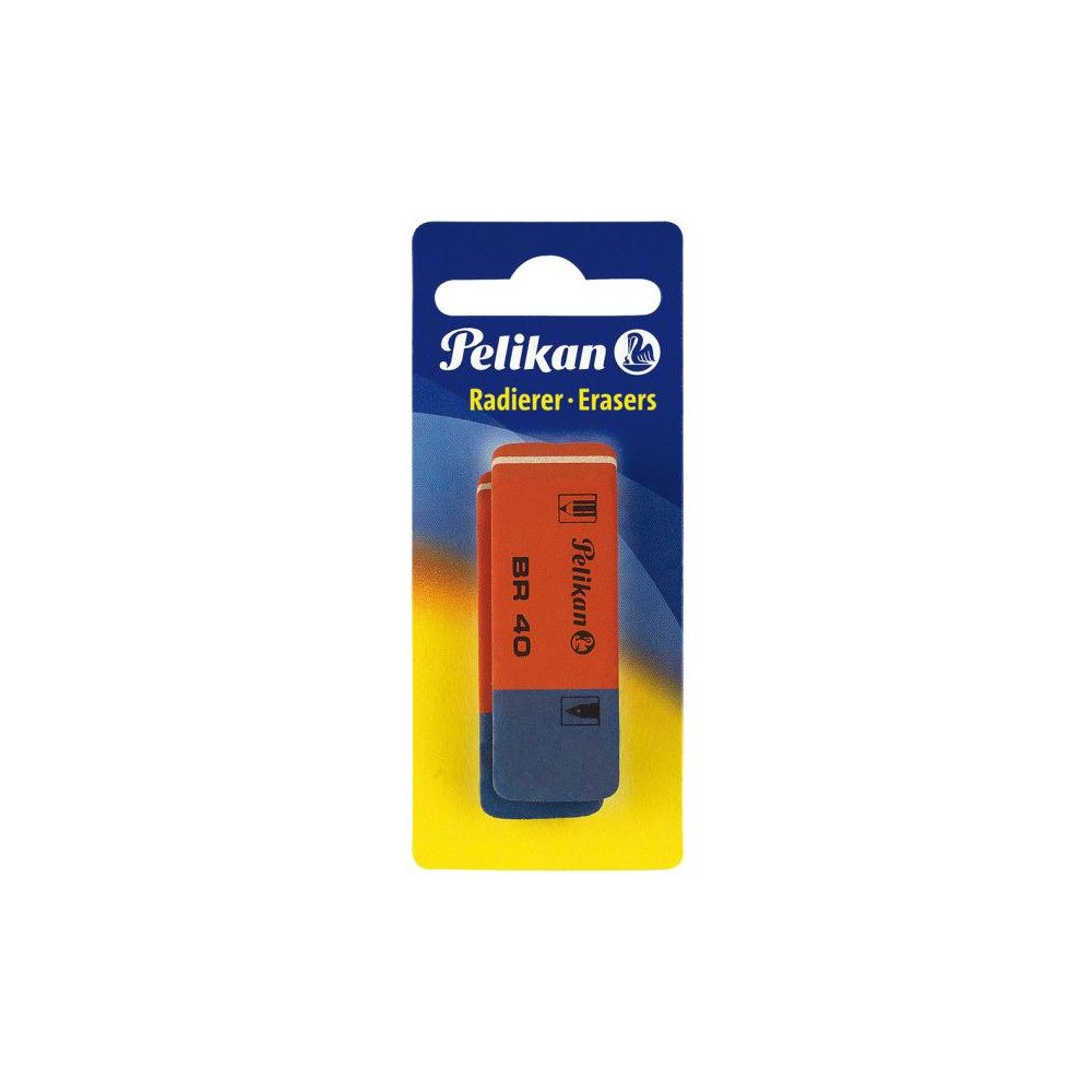 Pelikan Radiergummi Pelikan, 2 Radiergummi rot-blau