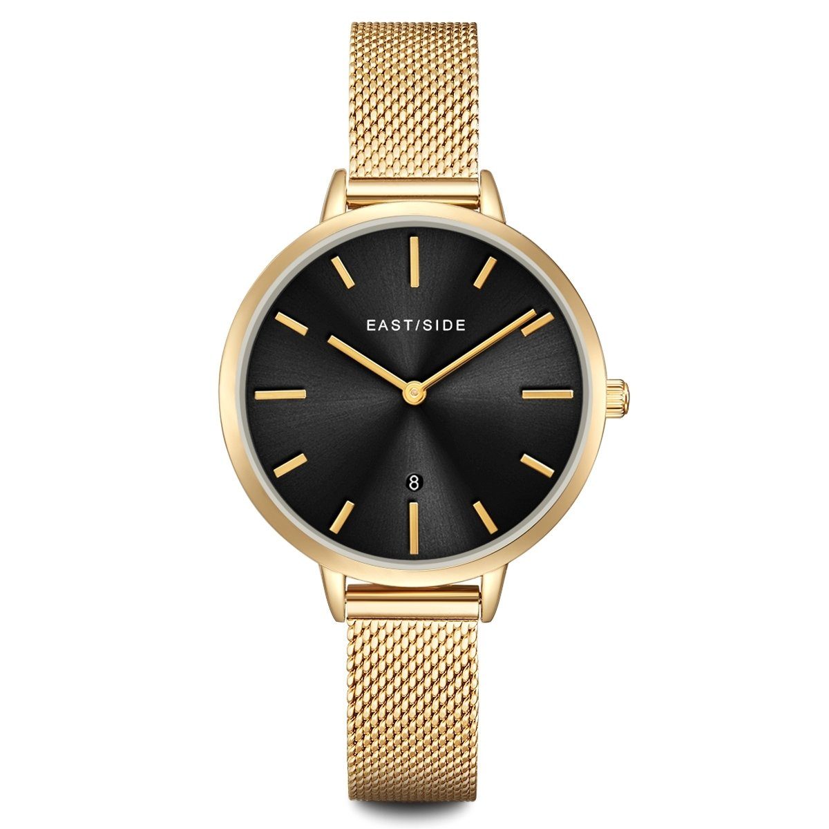 Damen Uhren Eastside Quarzuhr Classic gelbgold, mit Edelstahl-Armband