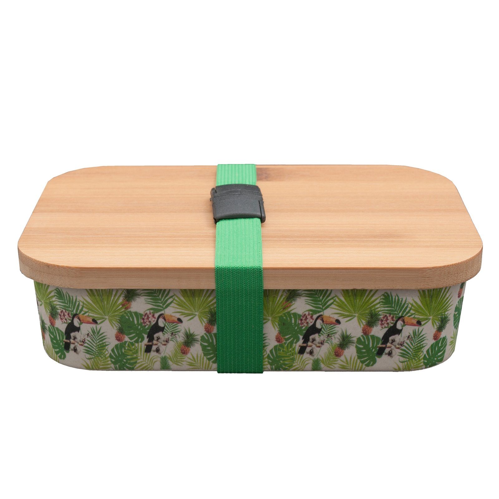 Neuetischkultur Lunchbox Brotdose Kunststoff/Holz, Kunststoff, Holz, (1-tlg), Lunchbox Brotbox Vesperdose Brotzeitdose Sandwichbox Bunt, Natur
