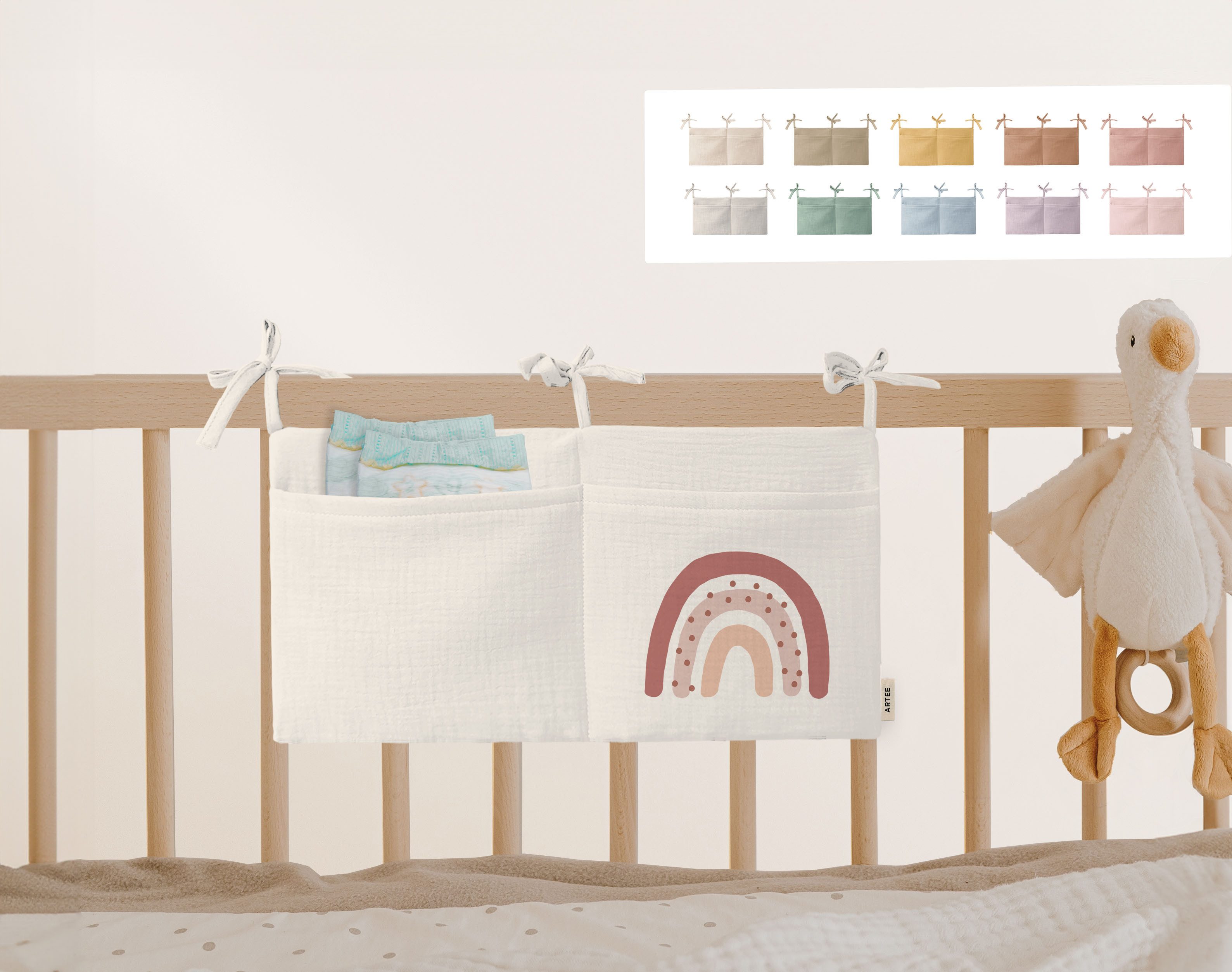 Artee Bettnestchen Babybett Organizer Taschen Aufbewahrung günstig online kaufen