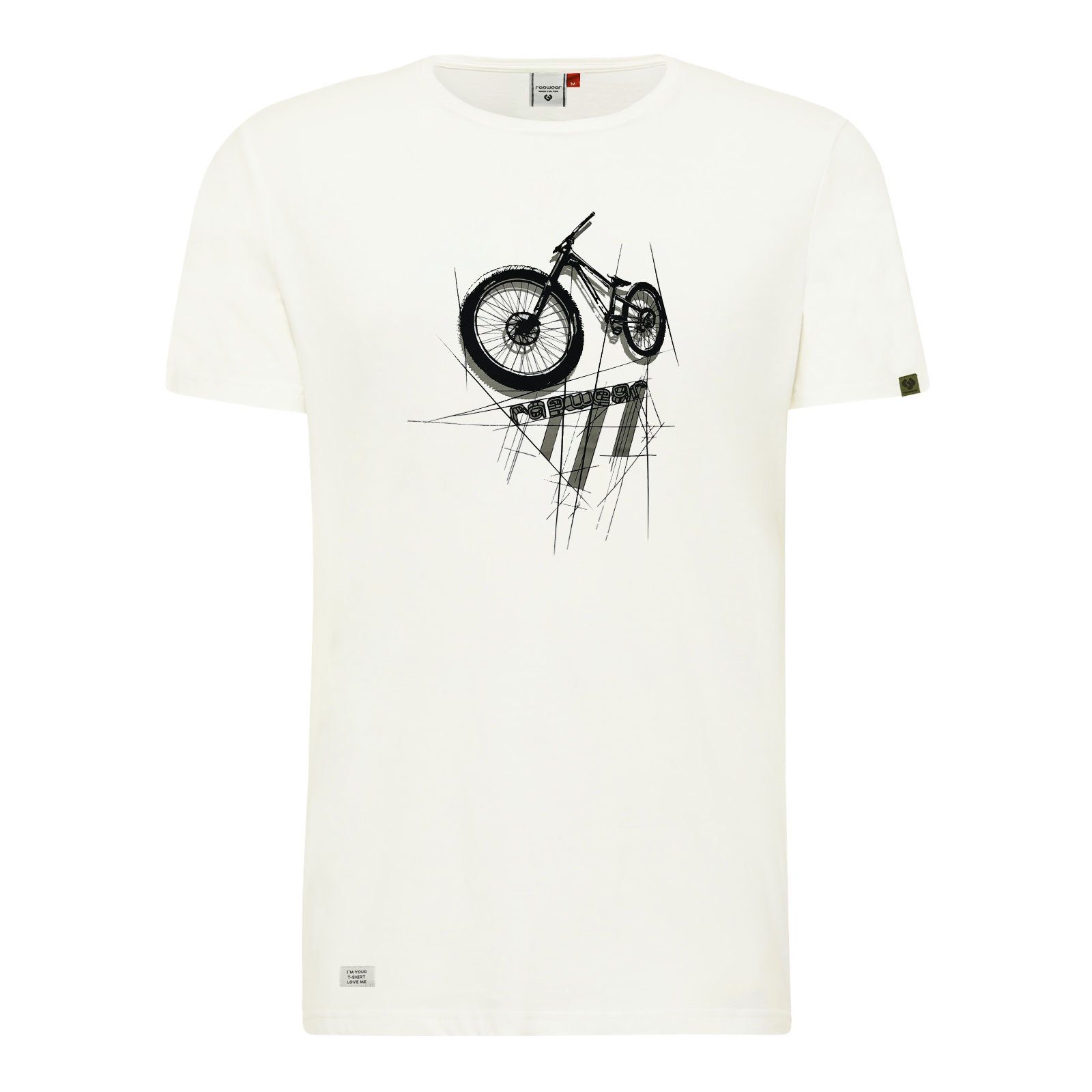 Ragwear T-Shirt Borny aus softem Baumwolljersey 7000 white