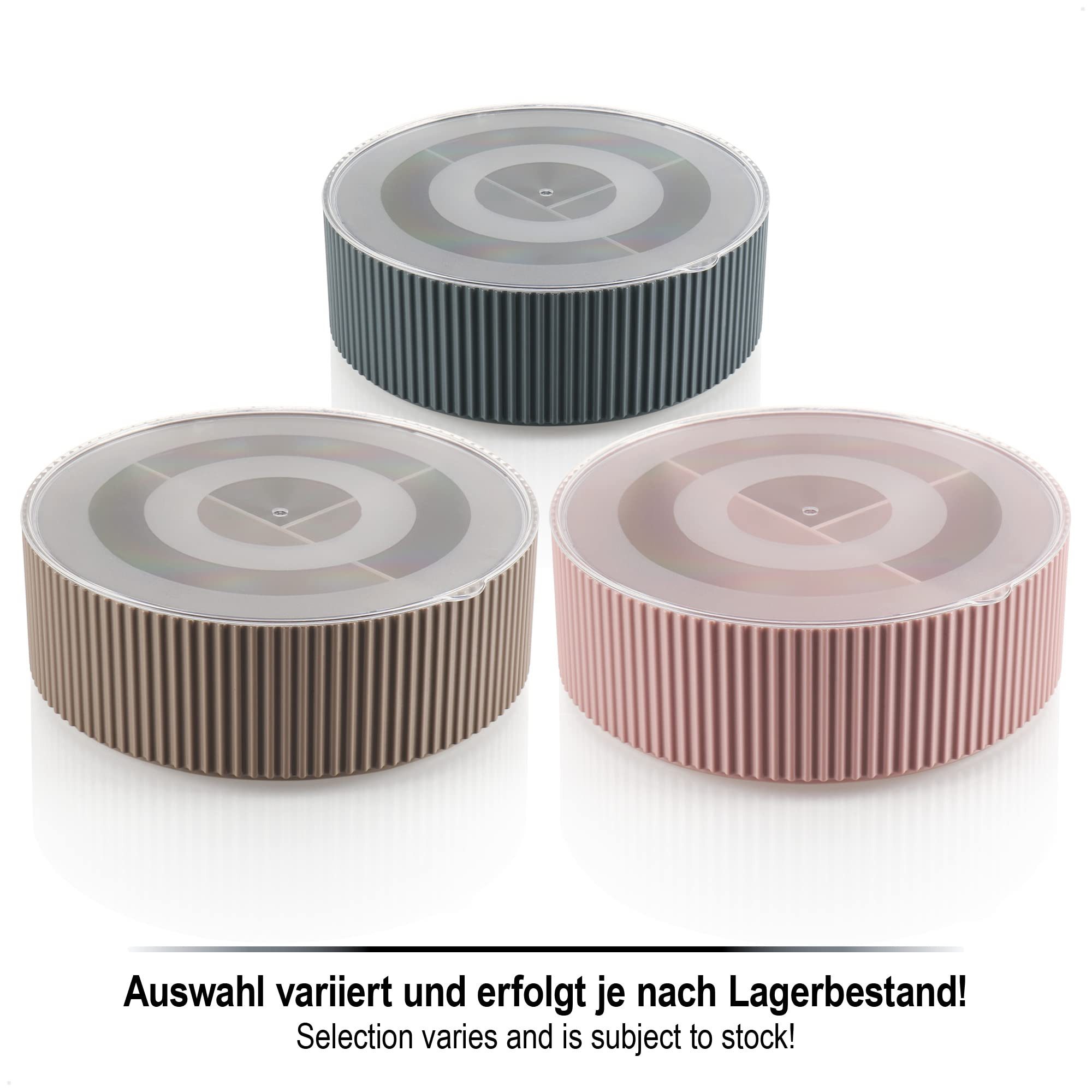 com-four Aufbewahrungsbox Organizer mit Deckel - Aufbewahrung von Kleinutensilien (3 St), Ordnungsboxen für Schmuck, Kosmetik, Nähzeug