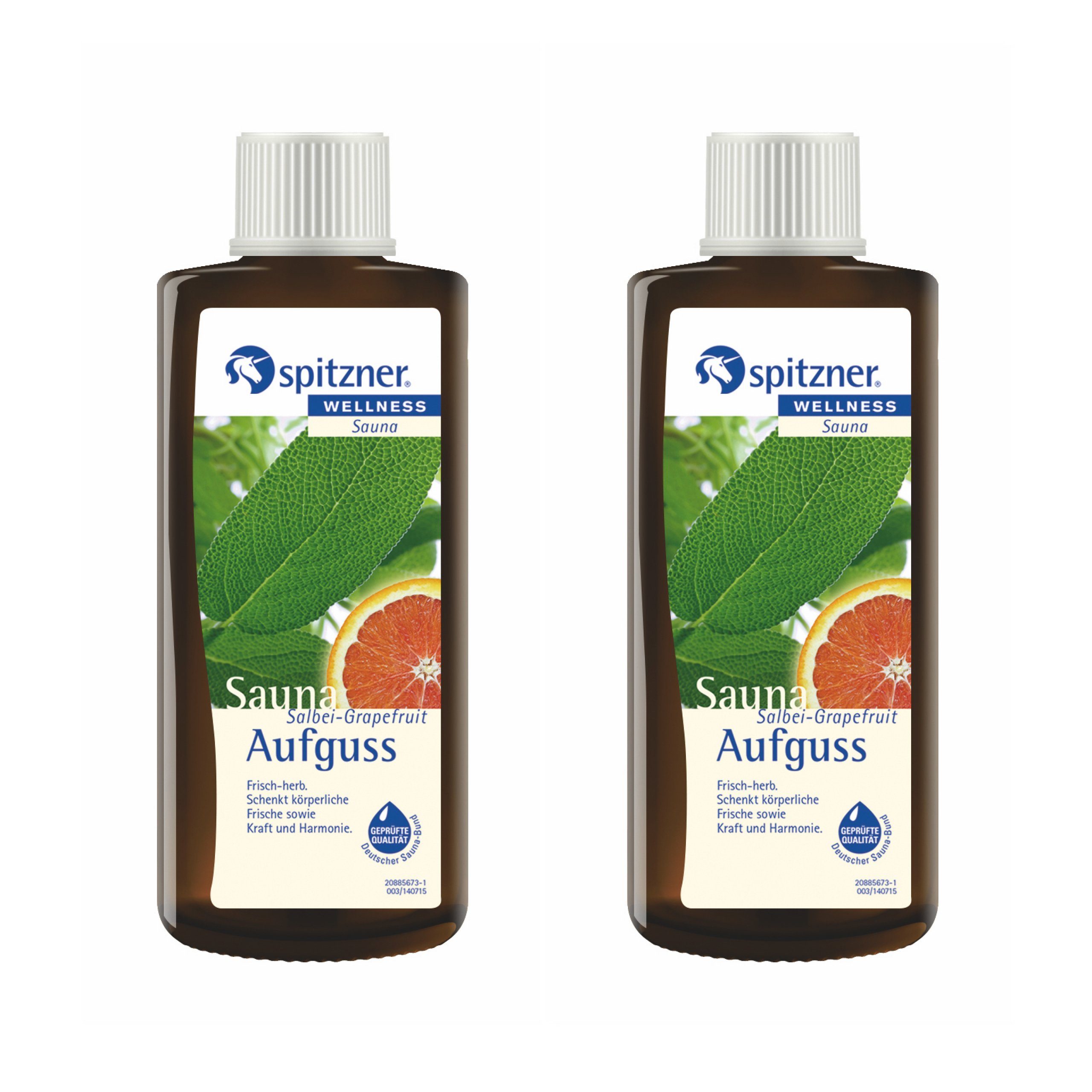 Spitzner Aufgusskonzentrat Spitzner 2 Düfte Salbei Grapefruit 2er Set Vorteilspack Saunaaufguss
