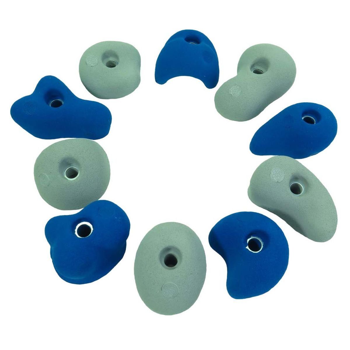 Kletterbude Kletterwand 10 Stück Klettergriffe für Kinder Sprößlinge - Klettergriffe für Spielplatz und Kinderzimmer, zum Klettern für Kinder mit Befestigungsmaterial (Einschlagmuttern und Schrauben) und Montagehinweisen