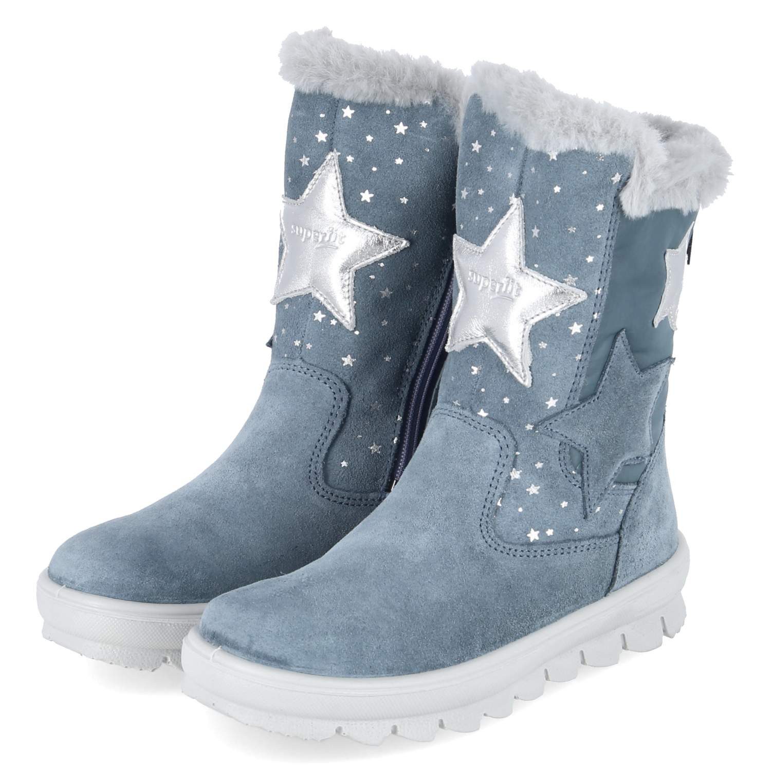 Superfit Superfit 1-000219-8010 Unisex Leder & Textil blue Winterstiefel