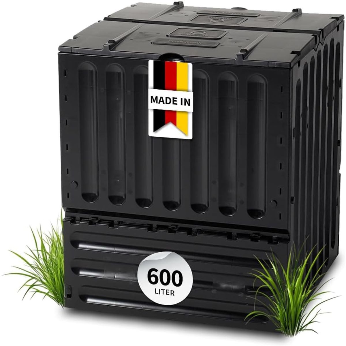 GARANTIA Komposter, (1 St), Garantia Eco-King Komposter 600 Liter schwarz - Komposter Garten, Schn