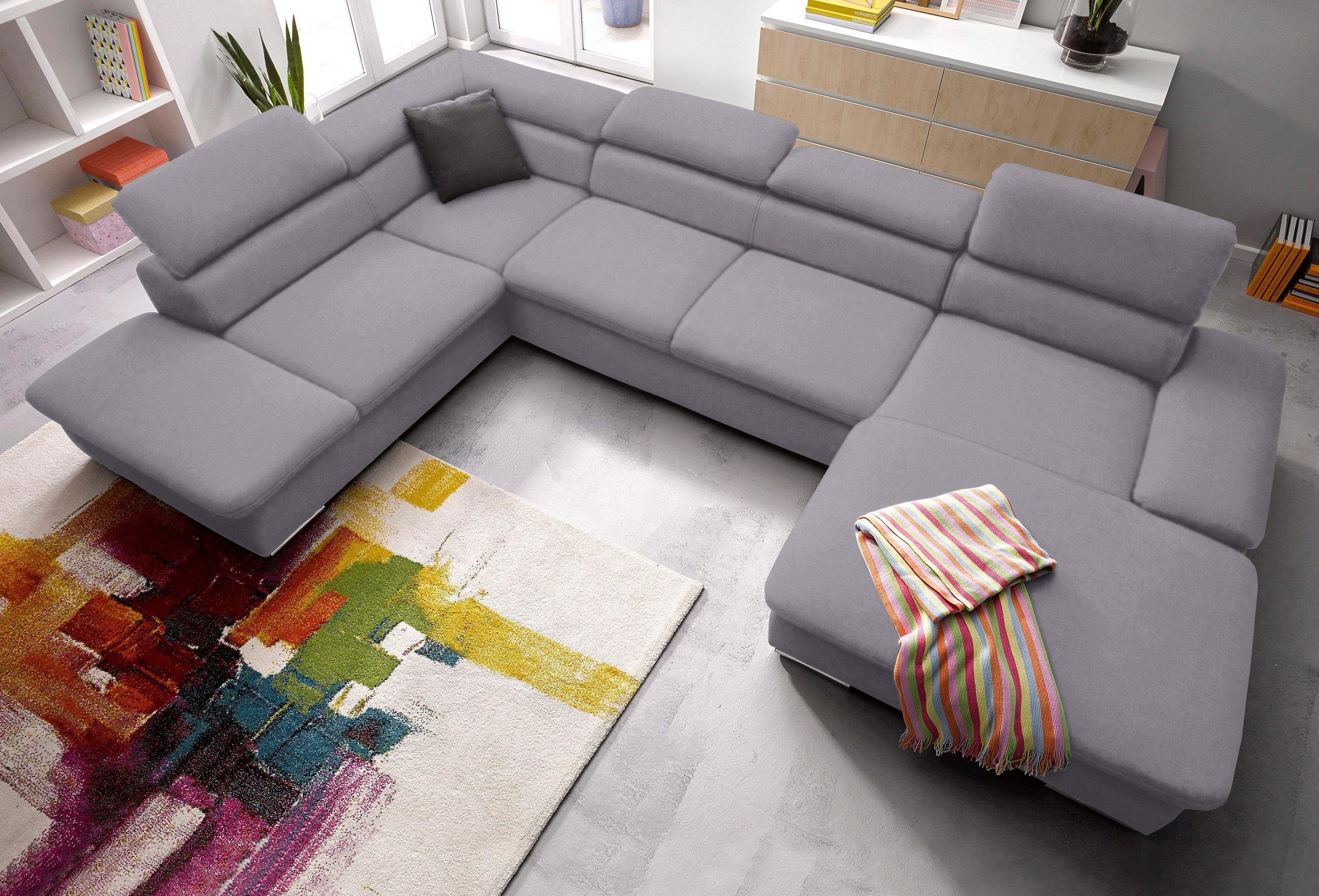 sit&more Wohnlandschaft Alcatraz U-Form, wahlweise mit Bettfunktion