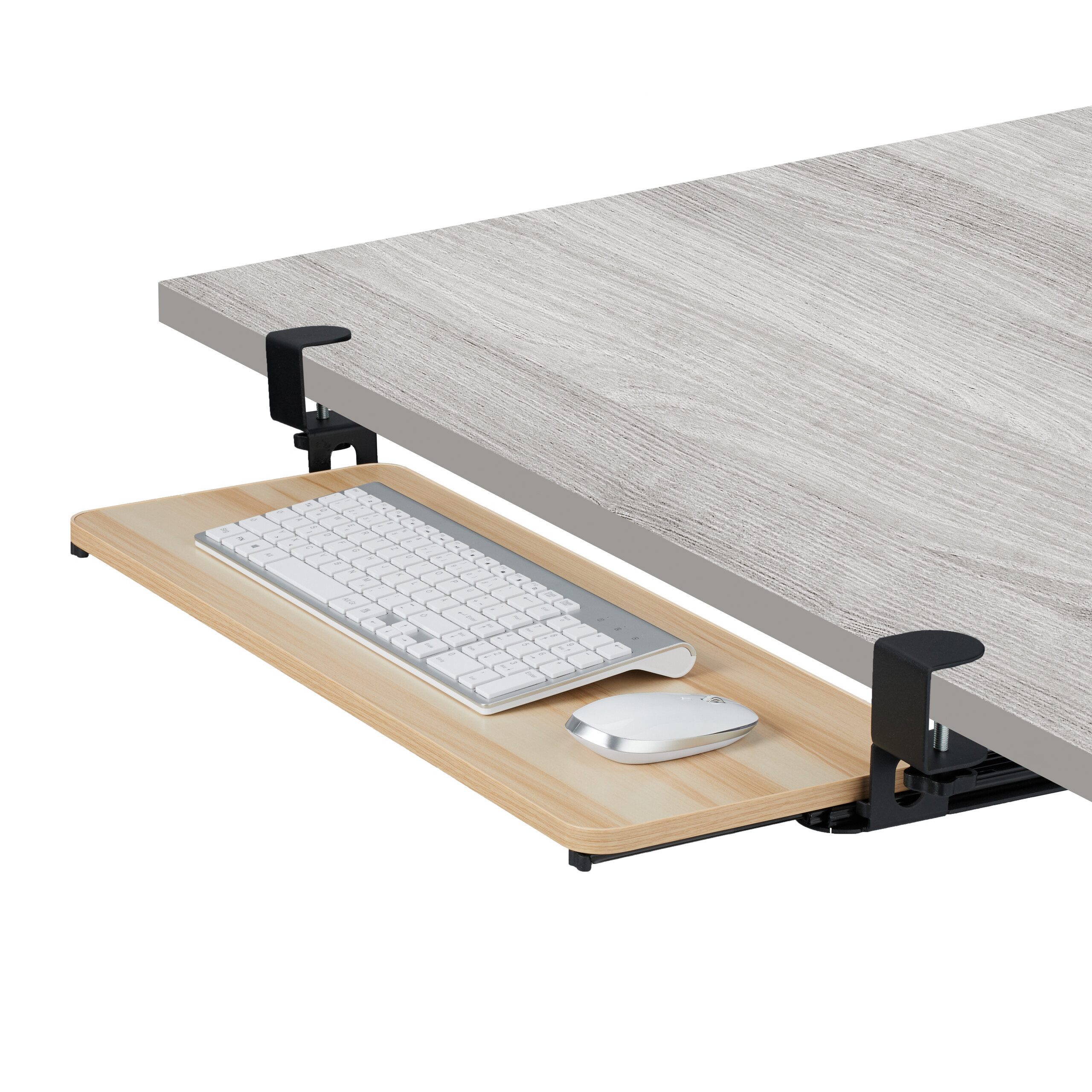 relaxdays Schreibtischaufsatz Ausziehbare Tastaturablage zum Klemmen, günstig online kaufen