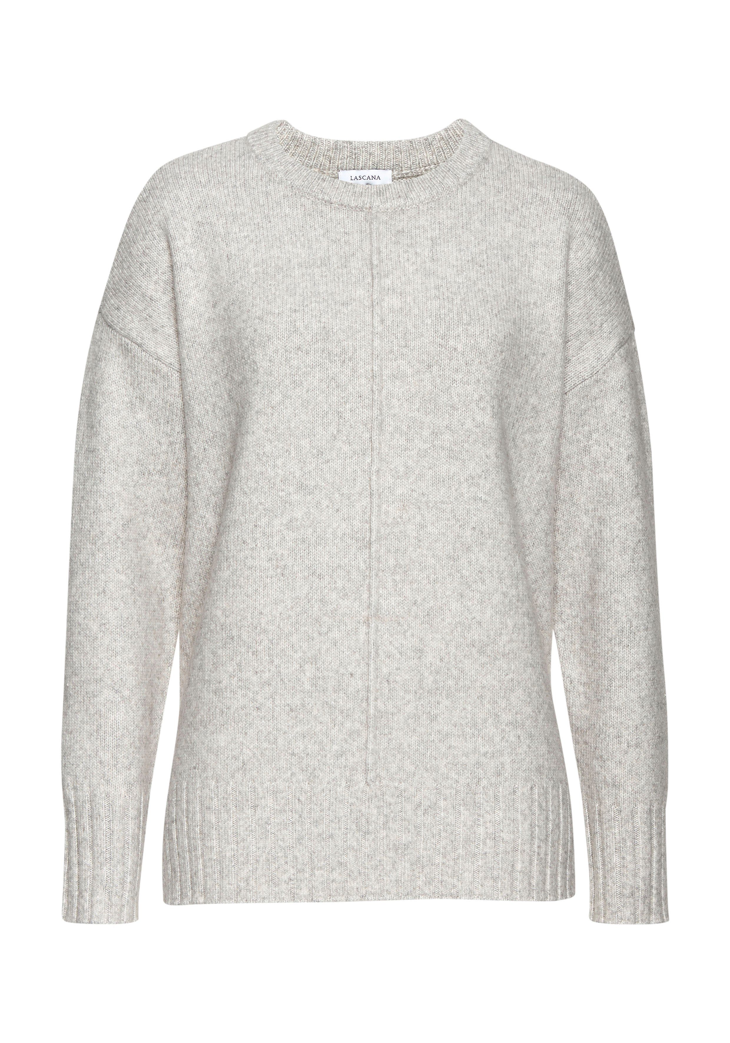 LASCANA Rundhalspullover aus supersofter Strickqualität kuscheliger Strickpullover, weicher Strick, bequem lockere Form, Basic – Bild 2 von 5