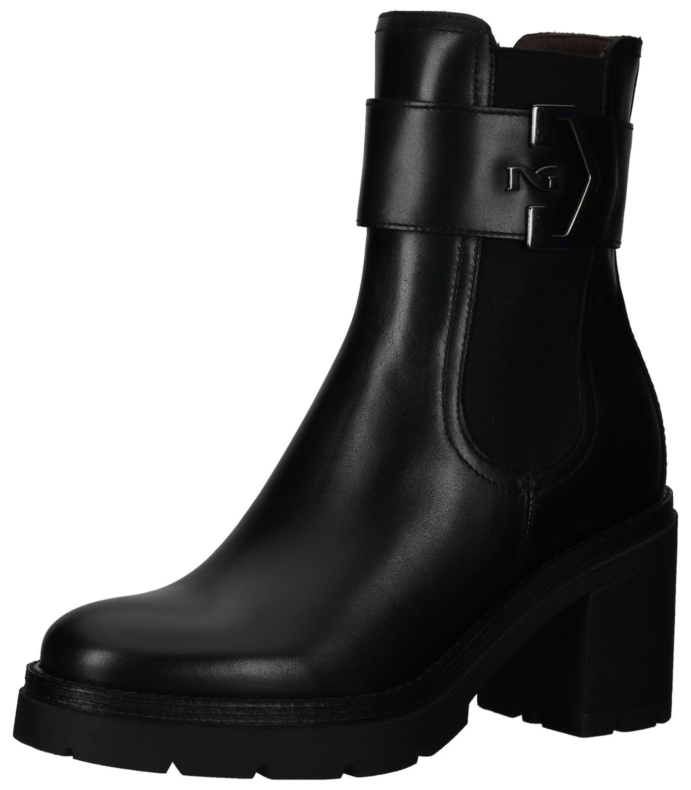 Stiefelette Schwarz Stiefelette Nero Giardini Leder/Textil