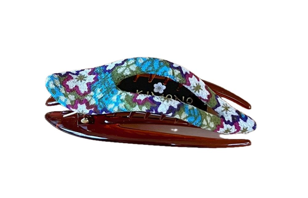 LK Trend & Style Haarklammer Kleiner Bogen, Klein aber richtig gut, Kimono Clip stehen für Qualität, hochwertiger Kunststoff mit Stoff überzogen