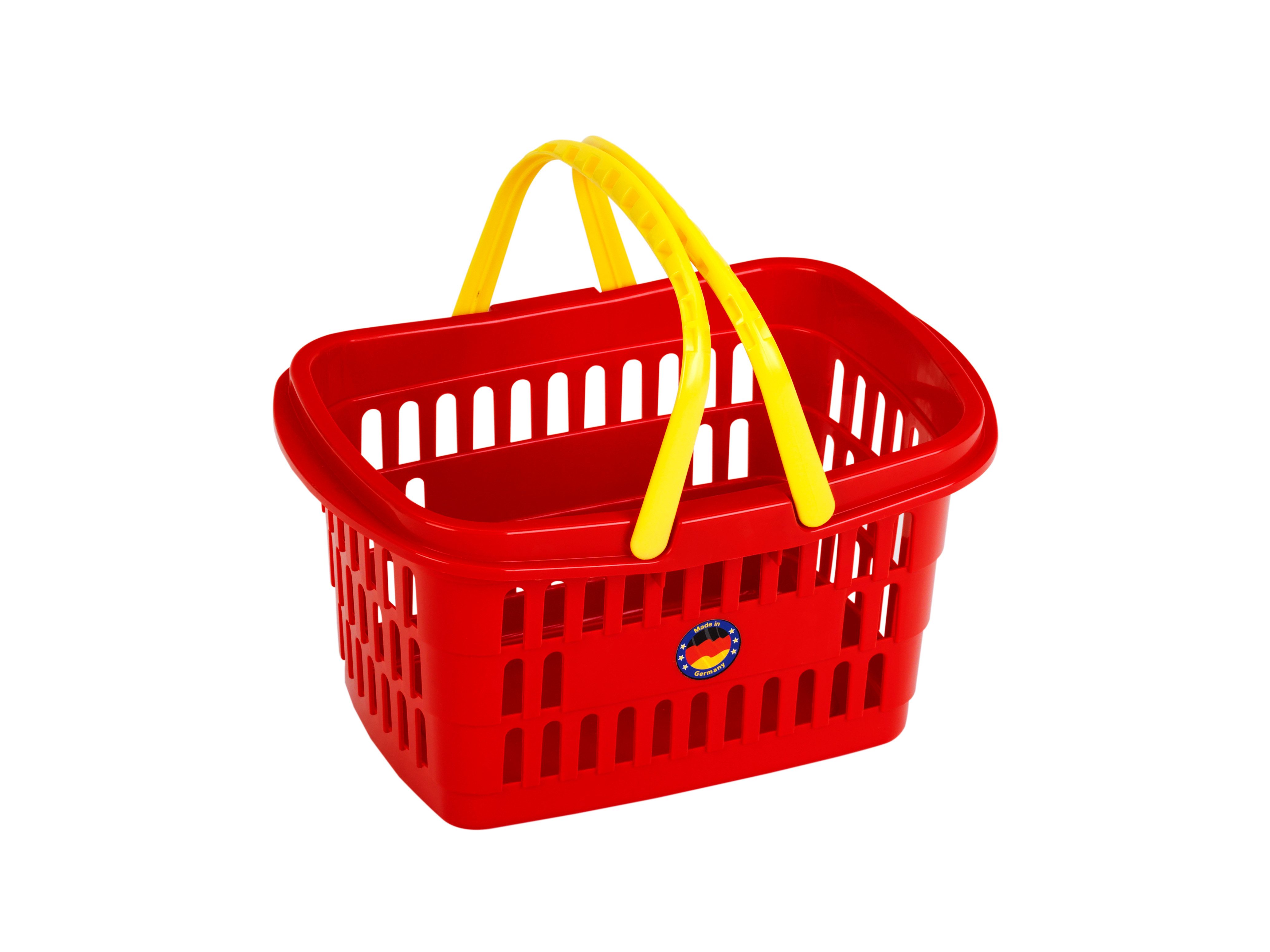 Theo Klein Spiel-Einkaufswagen Kinder-Einkaufskorb Einkaufskorb rot/gelb günstig online kaufen