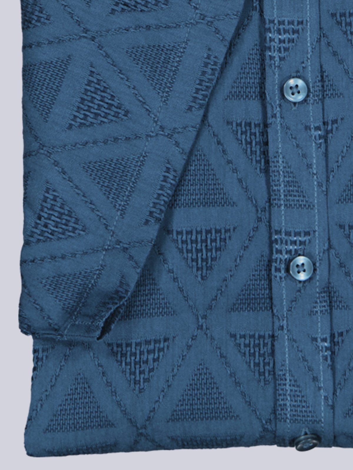 Engbers Kurzarmhemd Herren Strukturiertes Baumwollhemd mit Brusttasche, Marineblau