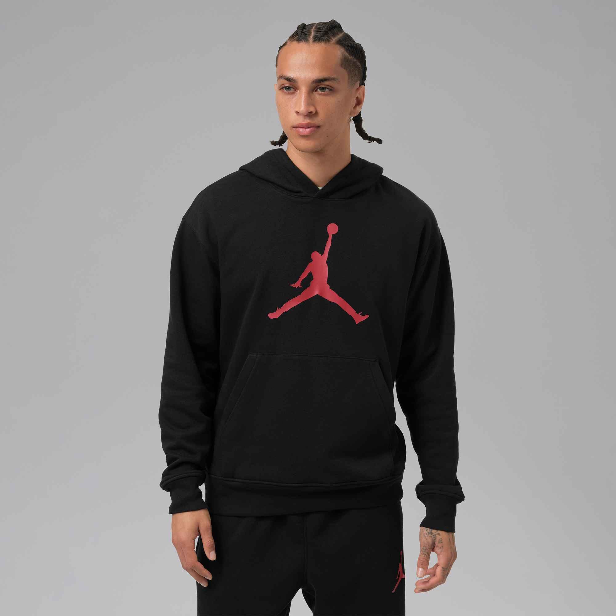 Jordan Trainingsshirt M J JUMPMAN FLC HBR PO 2 für sportliche Aktivitäten, leichte Qualität, weiche Innenseite