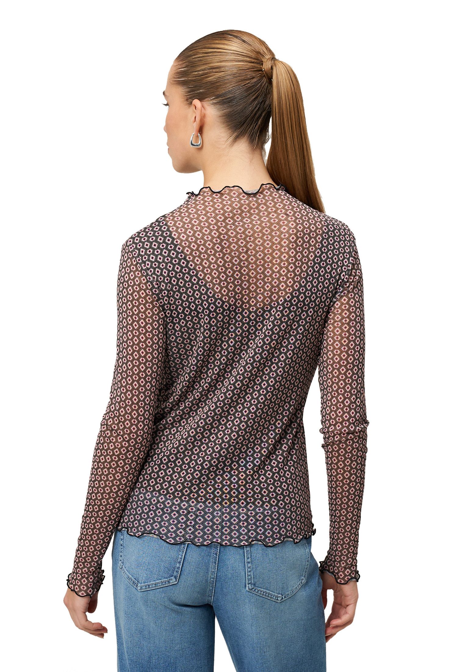 Zero Kurzarmshirt Damen mit grafischem Print (1-tlg) Plain/ohne Details