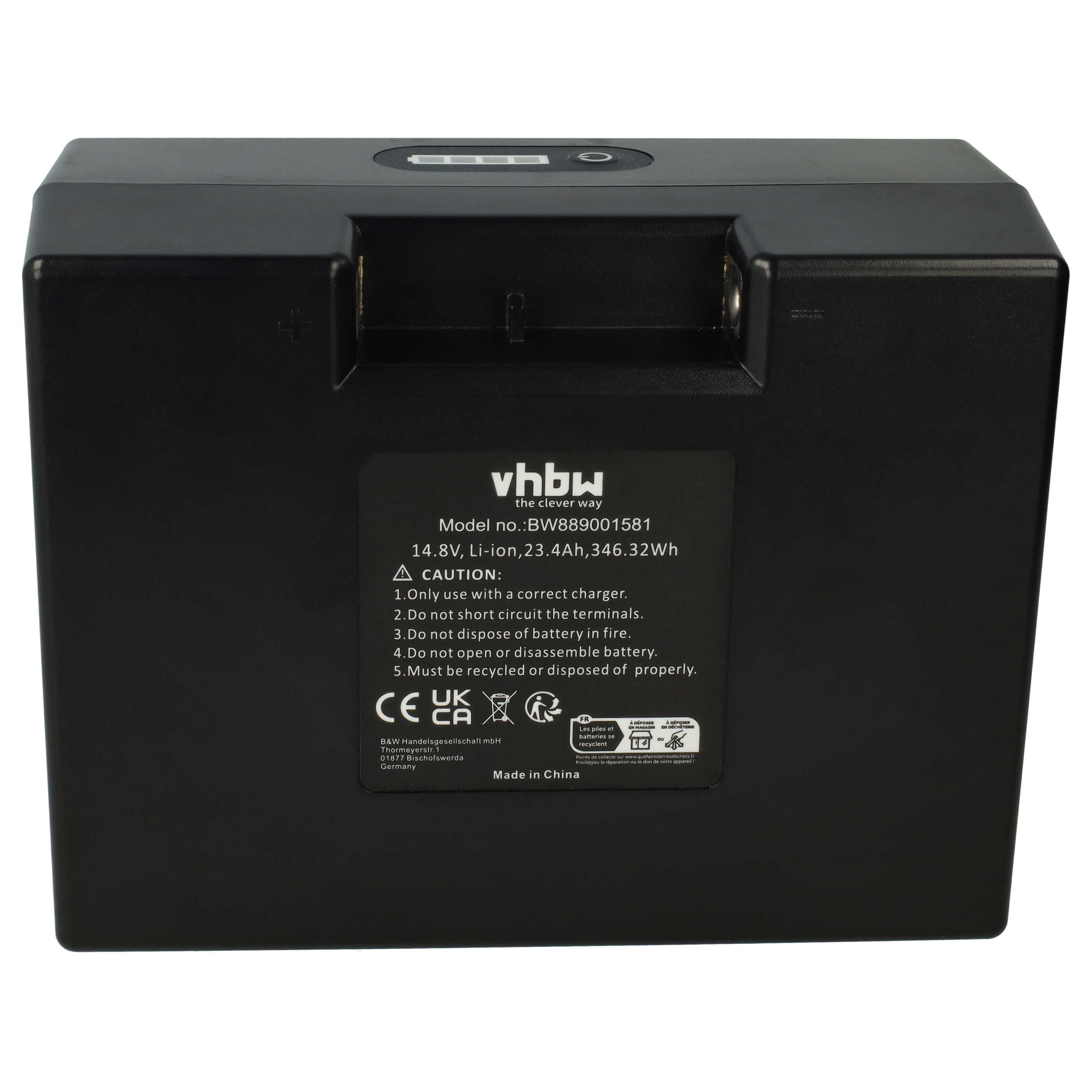 vhbw Ersatz für 12V18Ah LiFePO4 Golf Battery Pack, LP-4IFR12.8-18-Y Elektromobil-Akku Li-Ion 23400 mAh (14,8 V)