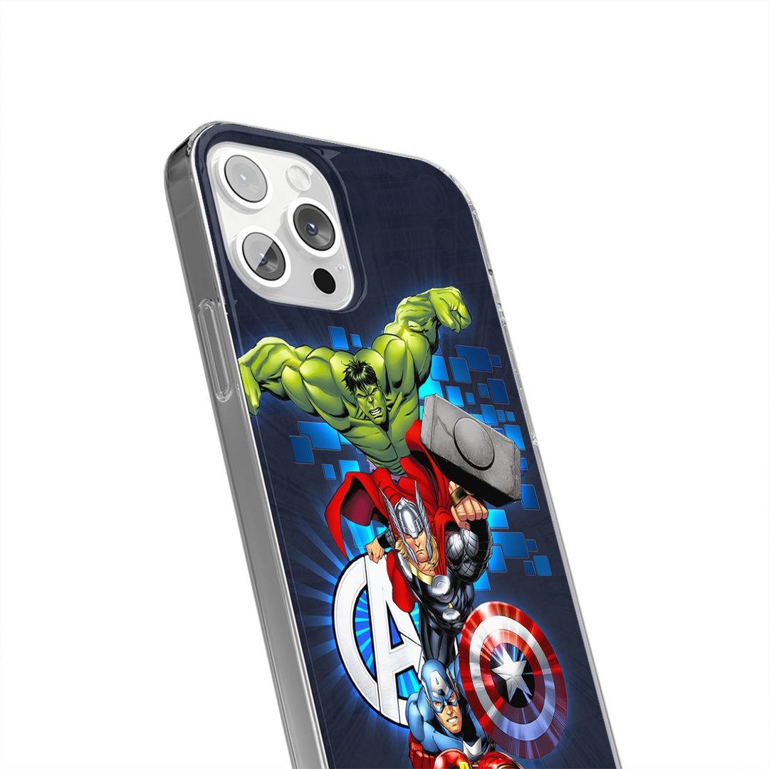 MARVEL Handyhülle Handyhülle Avengers 001 Marvel Full Print Marineblau