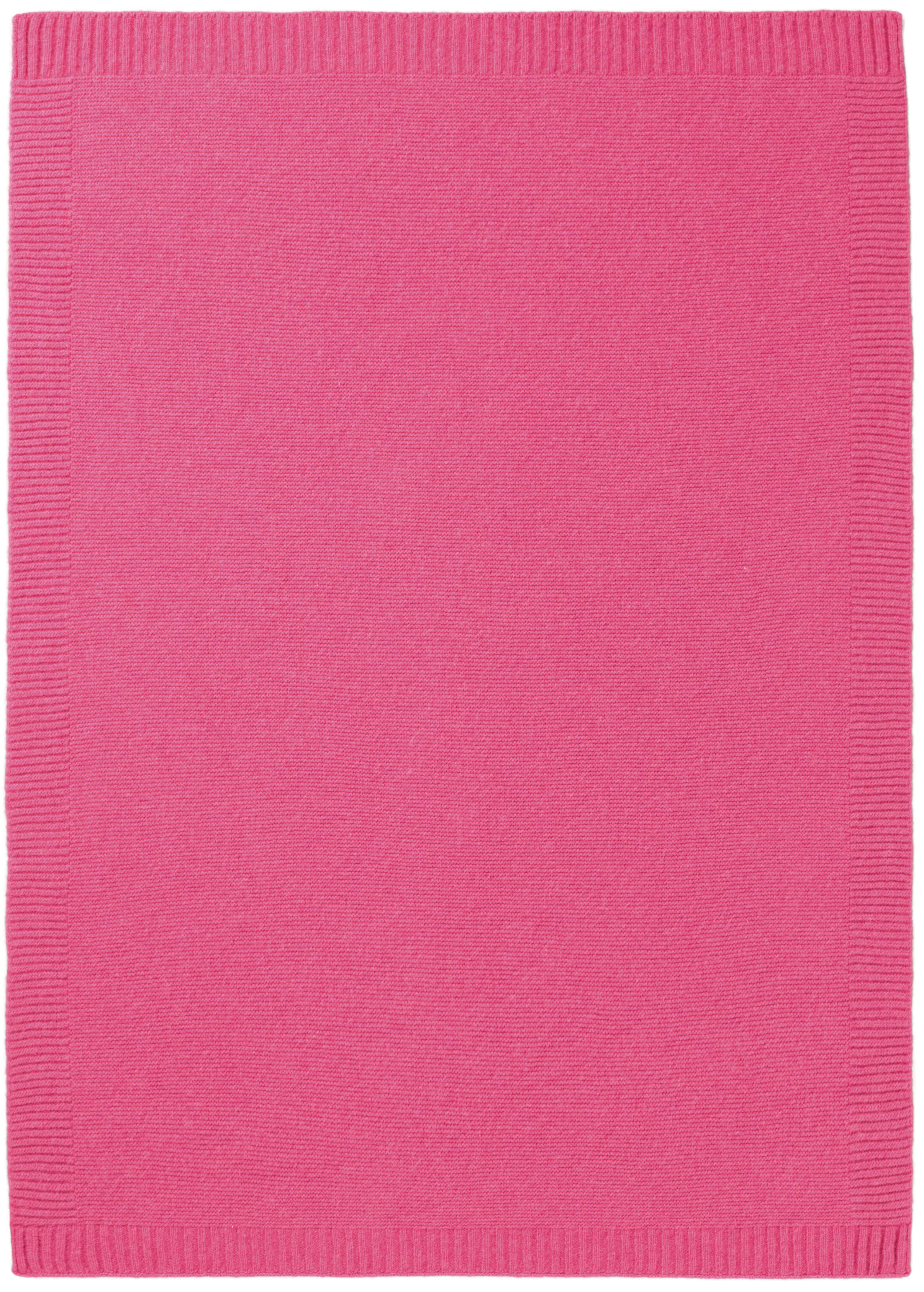 Babydecke Babydecke Wool Knit, Biederlack, 75 x 100, mit kontrastfarbigem Patentrand