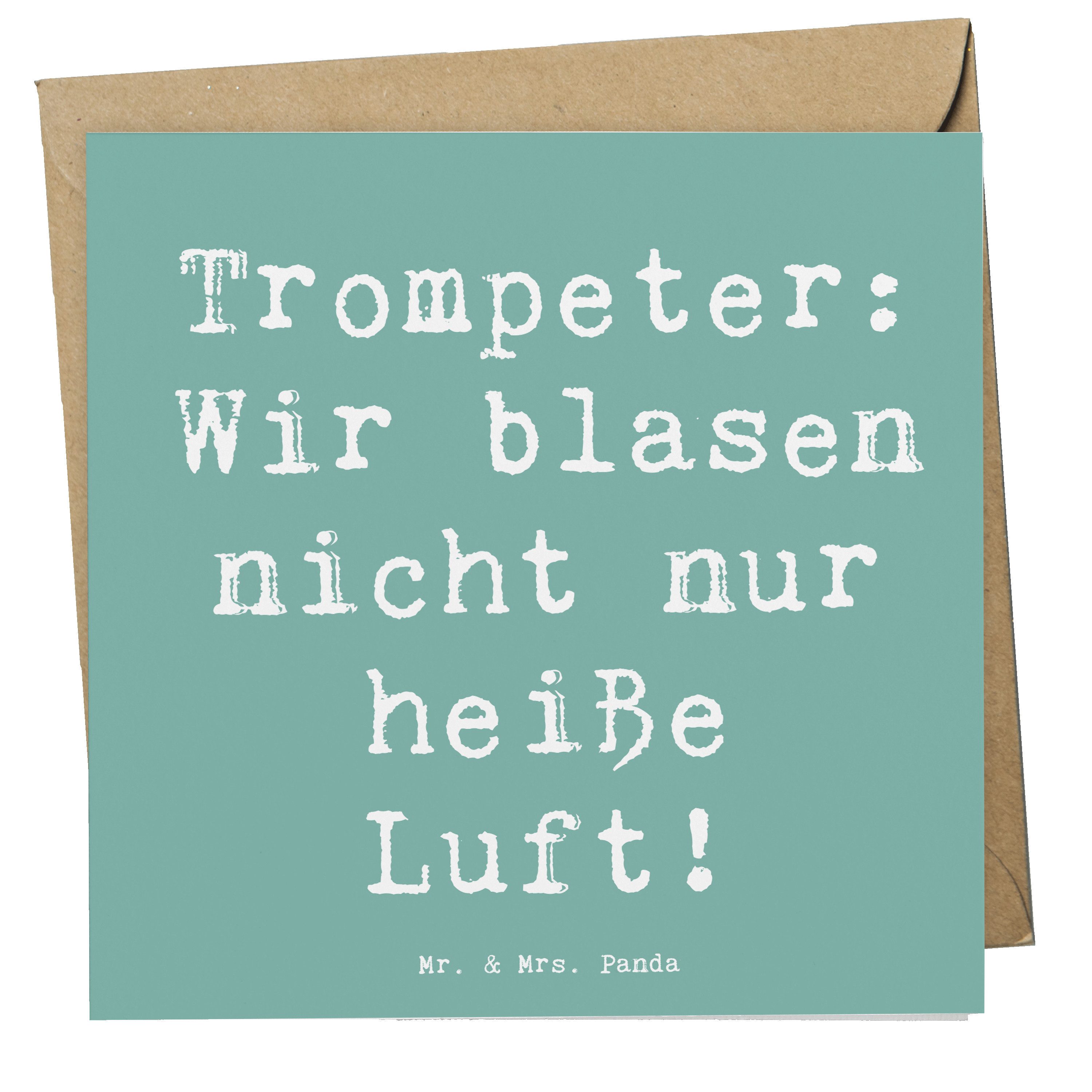 Grußkarte Trompete Kunst - Meeresbrise - Geschenk, Musik, Hochzeitskarte, heiße