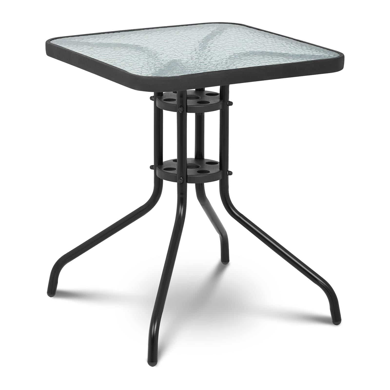 Uniprodo Gartentisch Gartentisch Glas Balkontisch Glastisch Bistrotisch