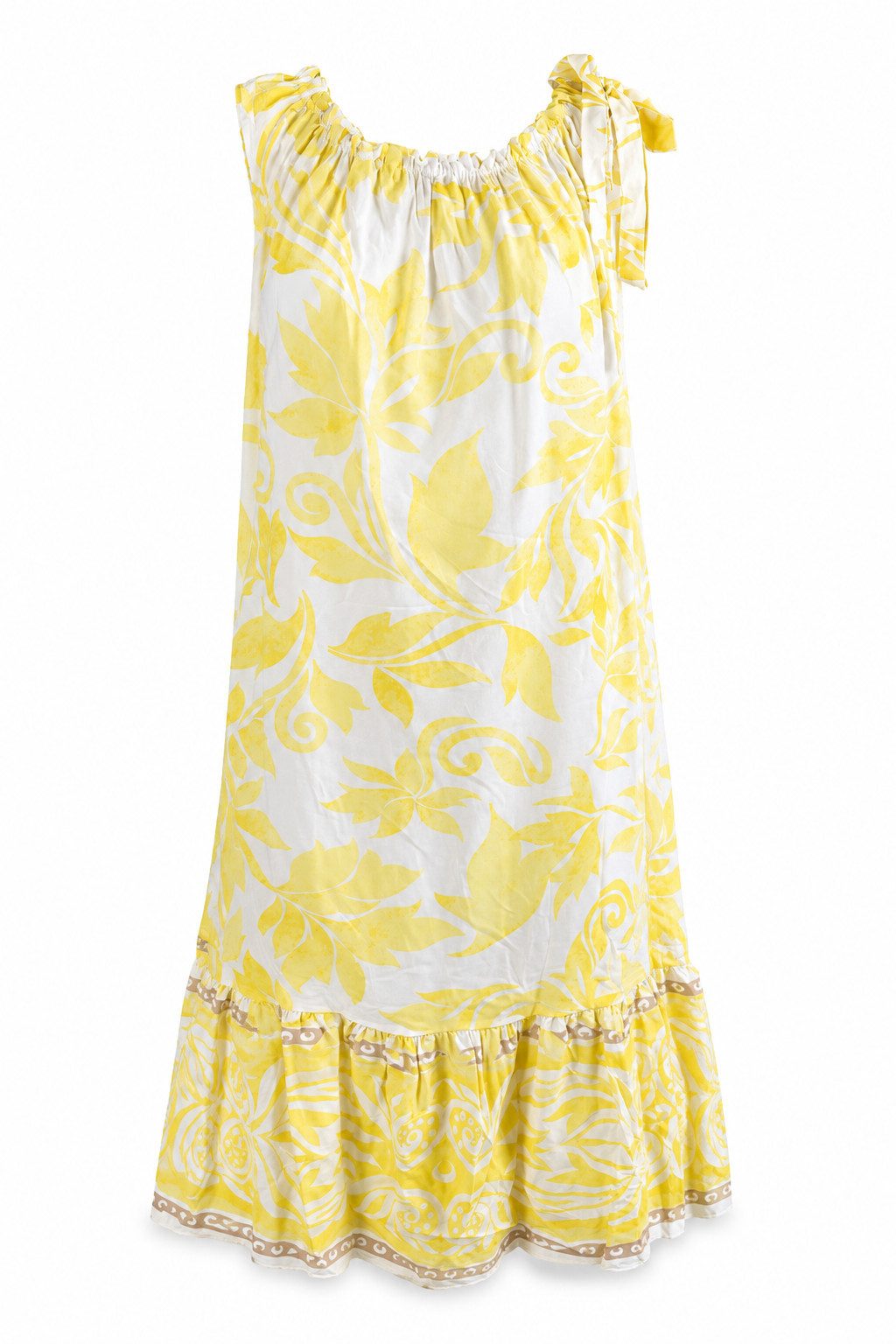 ITALY VIBES Sommerkleid - sommerliches Strandkleid für Damen mit floralem Print und Trägern ONE SIZE - passend für Größen S bis L
