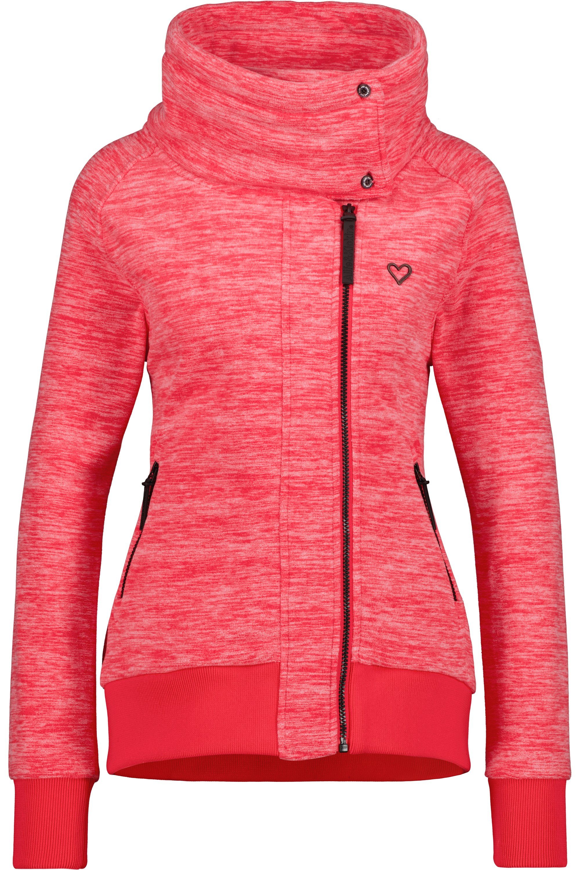 Alife & MerritAK Kapuzensweatjacke, Sweatjacket melange Kapuzensweatjacke coral Sweatjacke F Kickin Damen