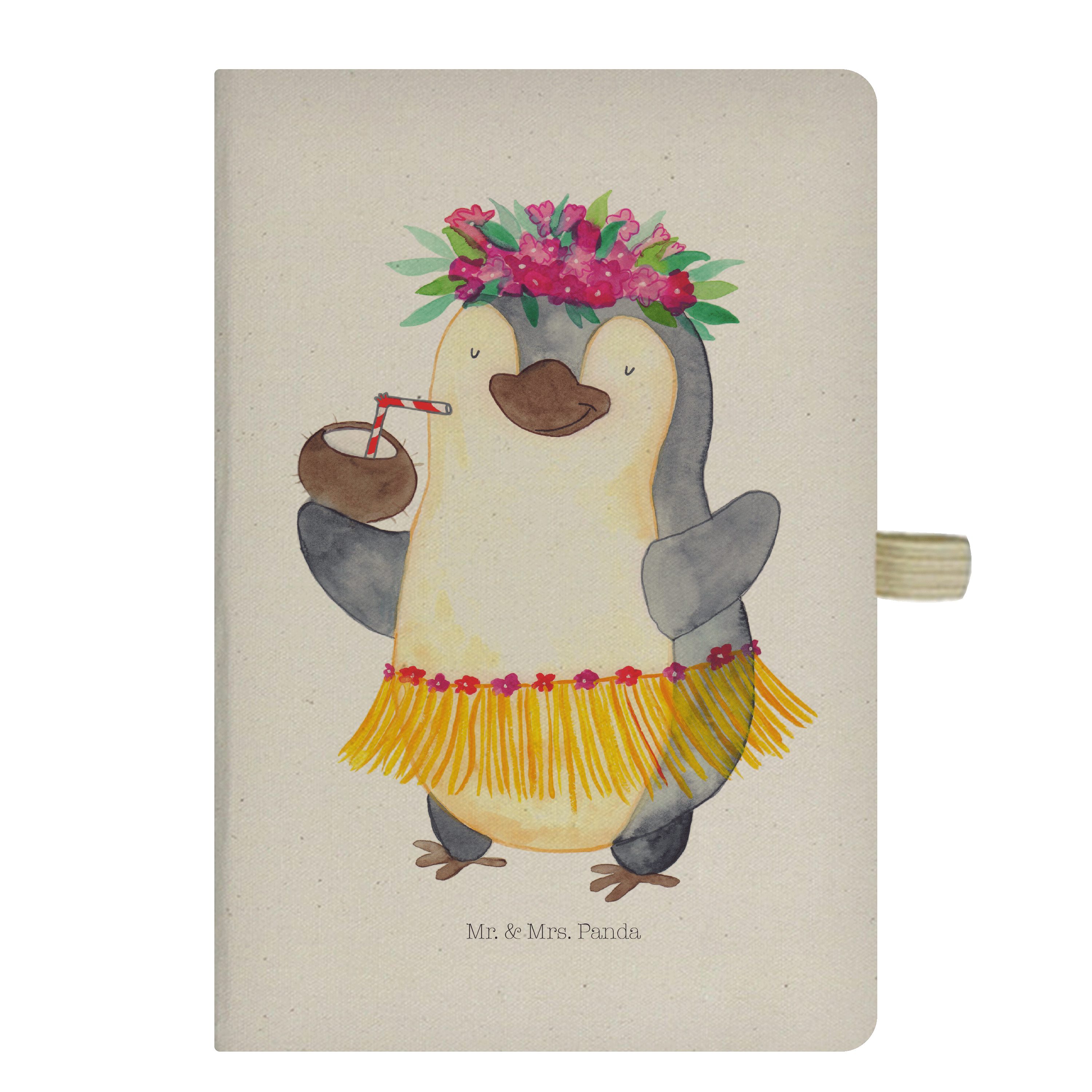 Mr. & Mrs. Panda Notizbuch Pinguin Kokosnuss - Transparent - Geschenk, Hawaii, Journal, Eintrage Mr. & Mrs. Panda