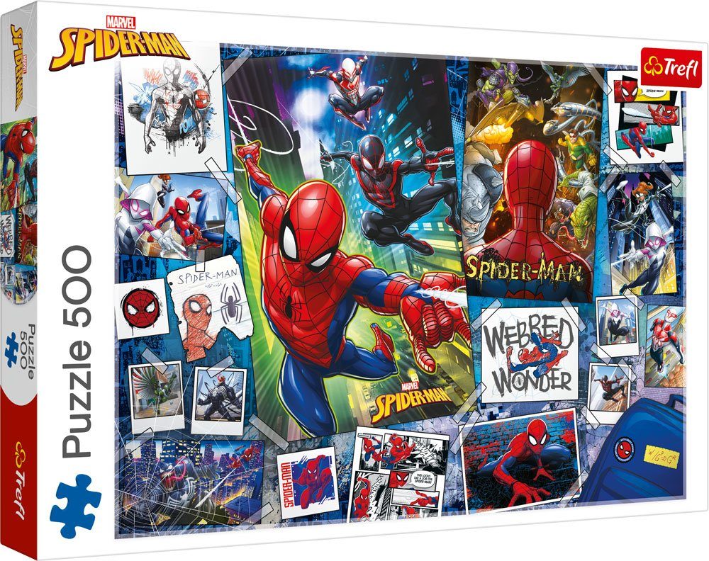 Trefl Puzzle Trefl 37391 Marvel Spider-Man 500 Teile Puzzle, Puzzleteile